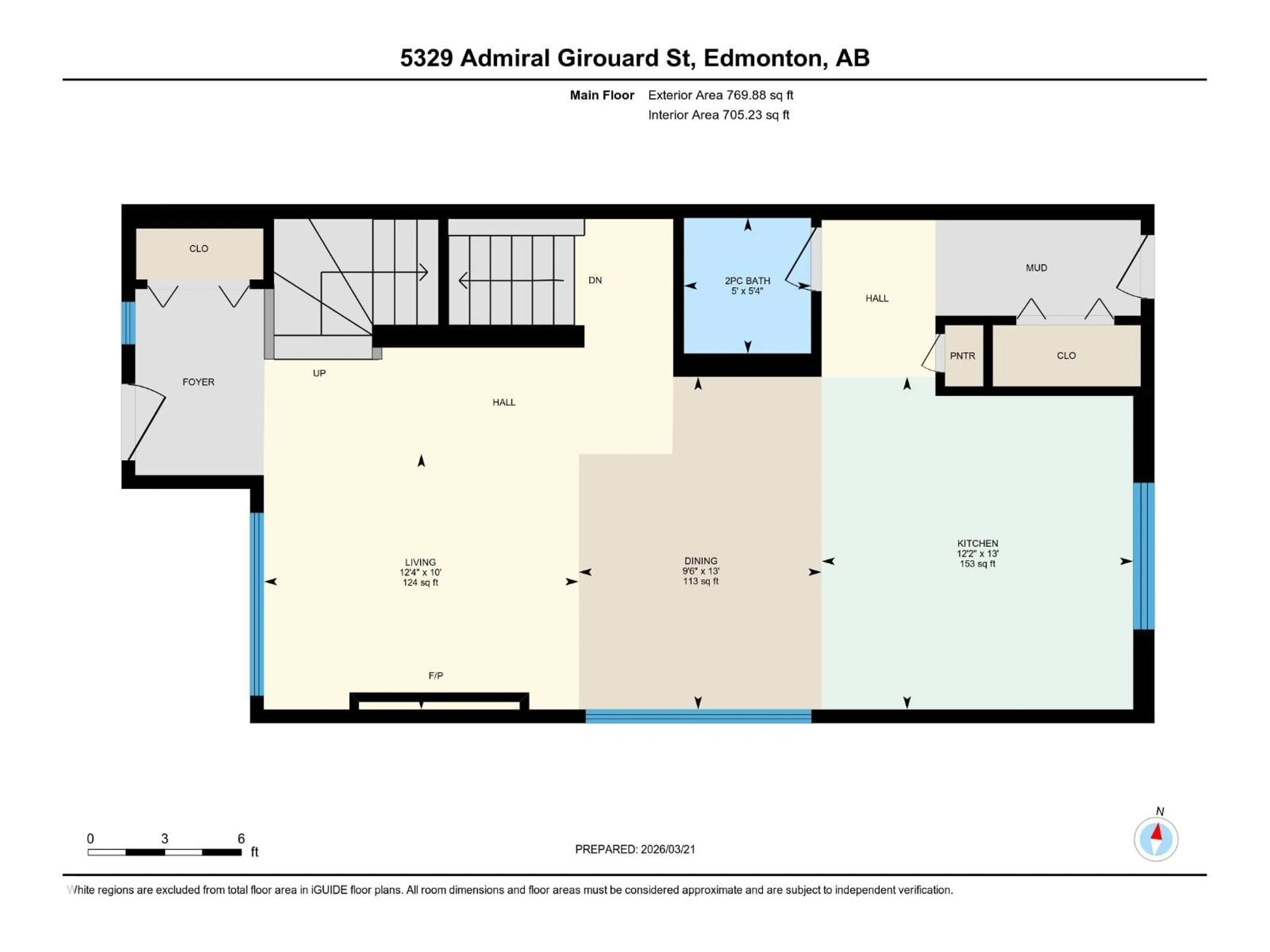 Floor plan for 5329 ADMIRAL GIROUARD ST, Edmonton Alberta T5E6X5