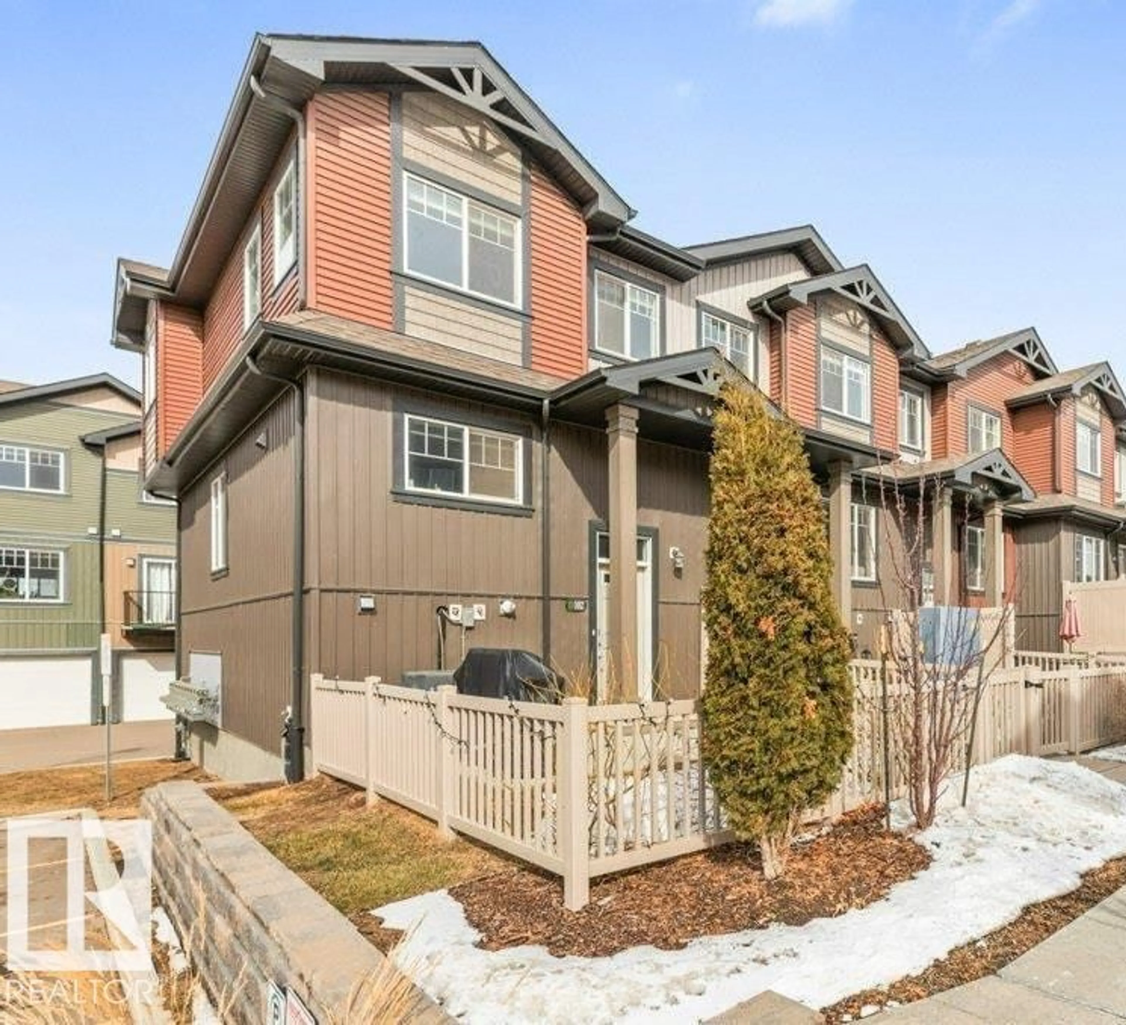 Home with brick exterior material, street for #102 - 3305 ORCHARDS LINK, Edmonton Alberta T6X2H1