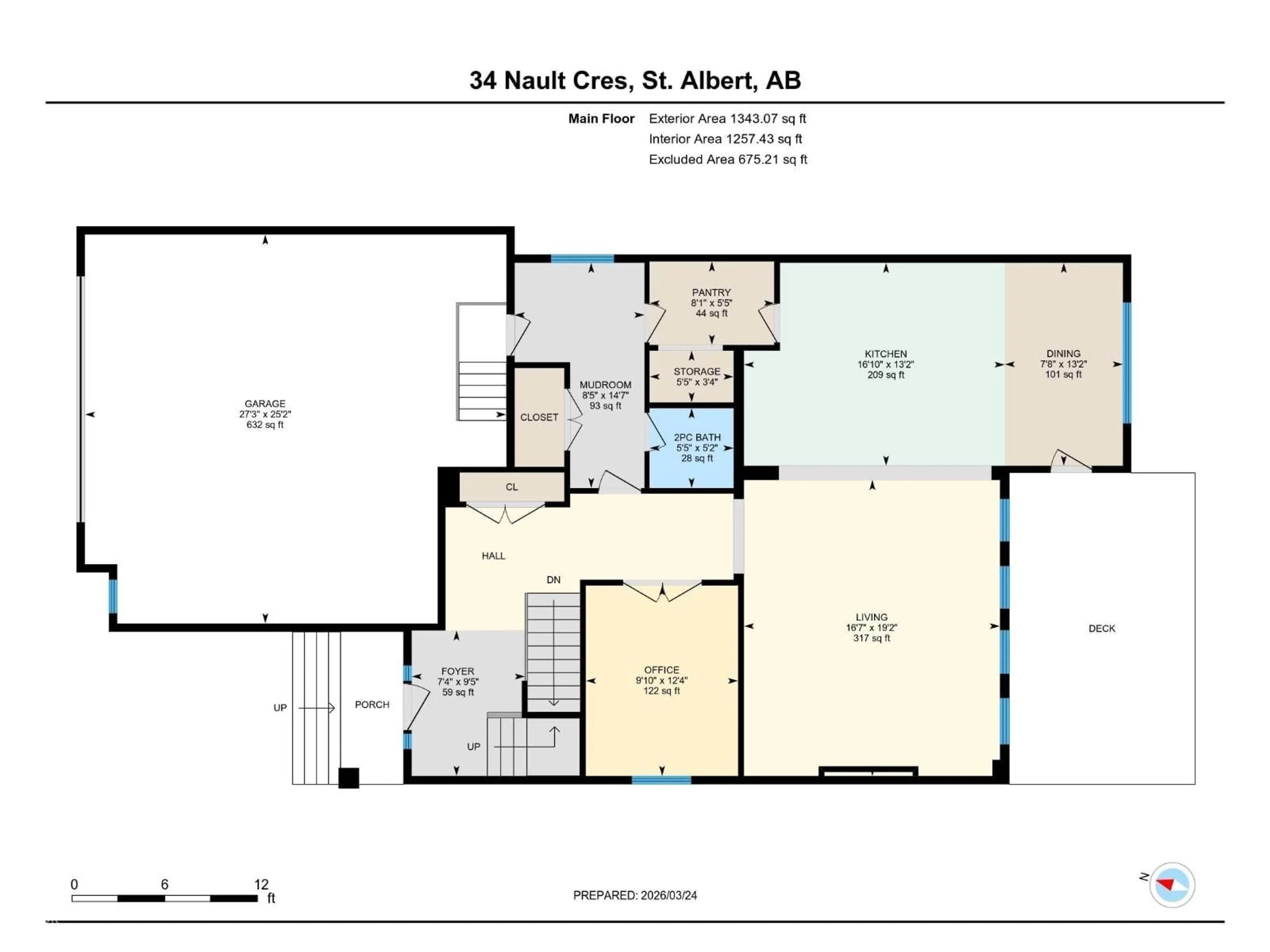 Floor plan for 34 NAULT CR, St. Albert Alberta T8N4H9
