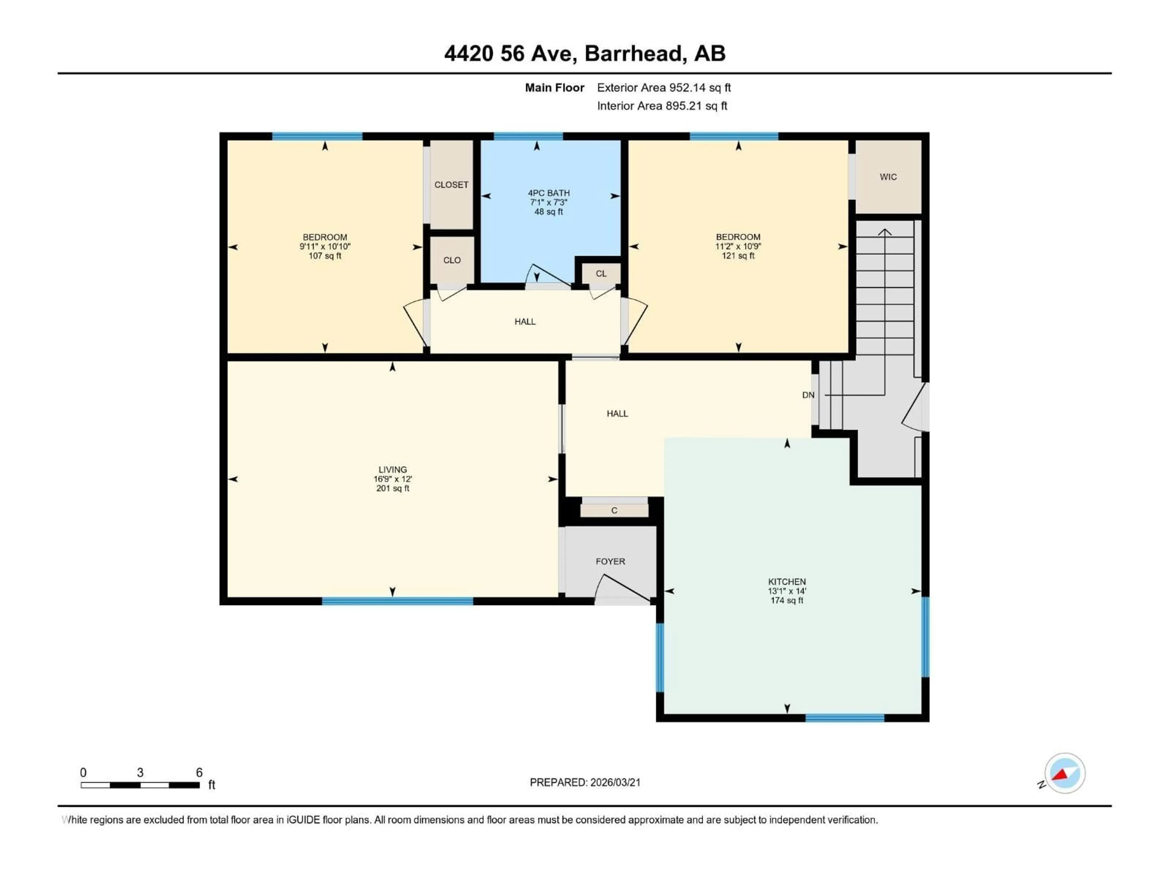 Floor plan for 4420 56 AV, Barrhead Alberta T7N1K6