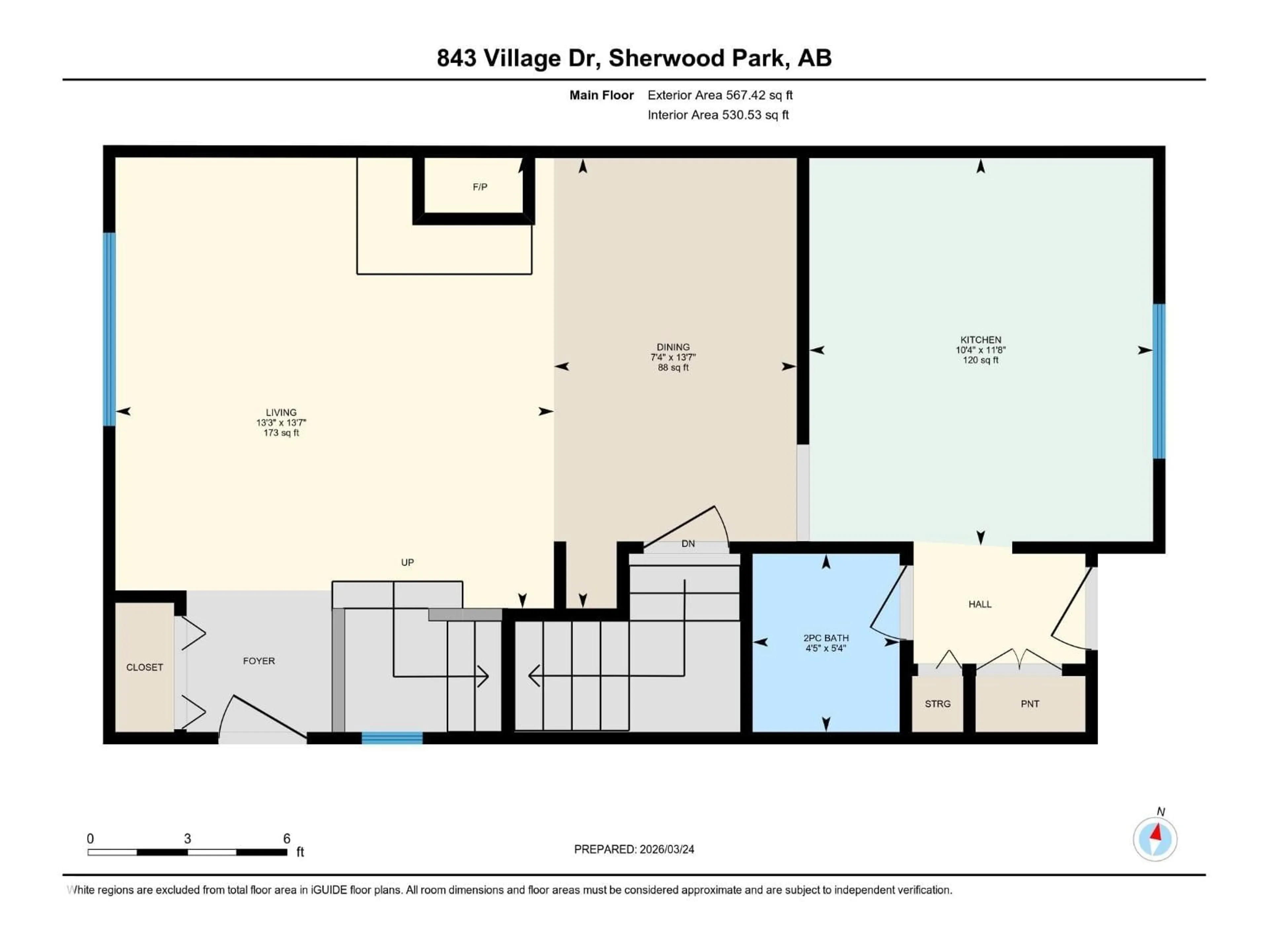 Floor plan for 843 VILLAGE DR, Sherwood Park Alberta T8A4H9