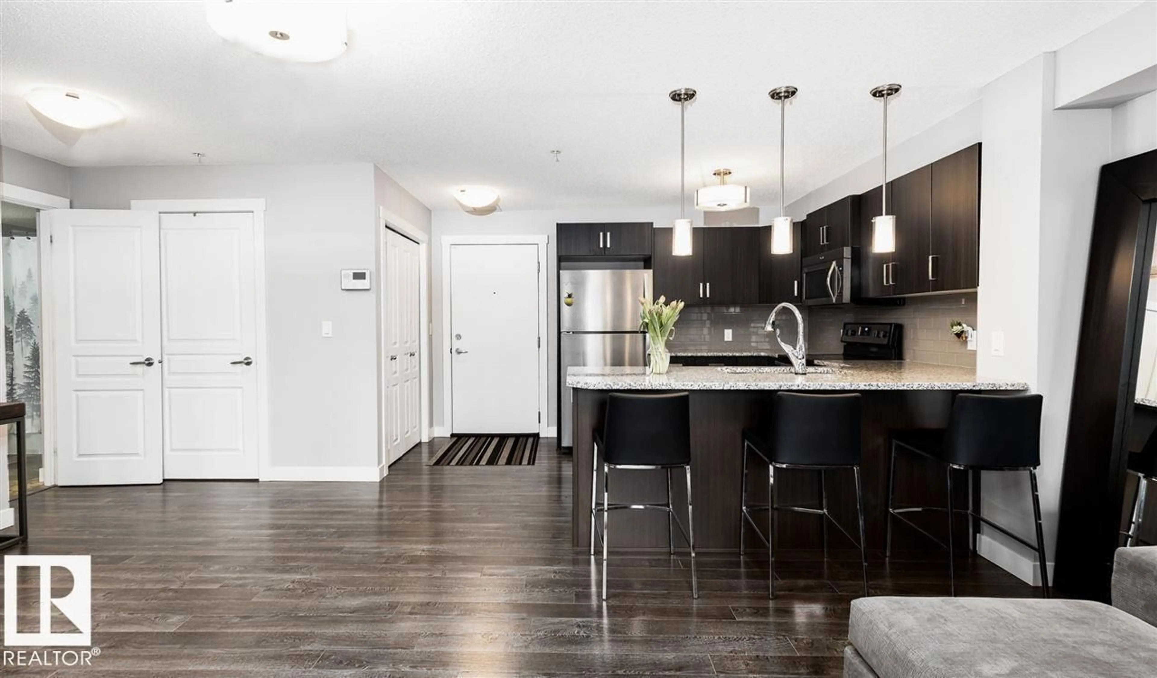 Open concept kitchen, unknown for #111 - 2229 44 AV, Edmonton Alberta T6T0W6