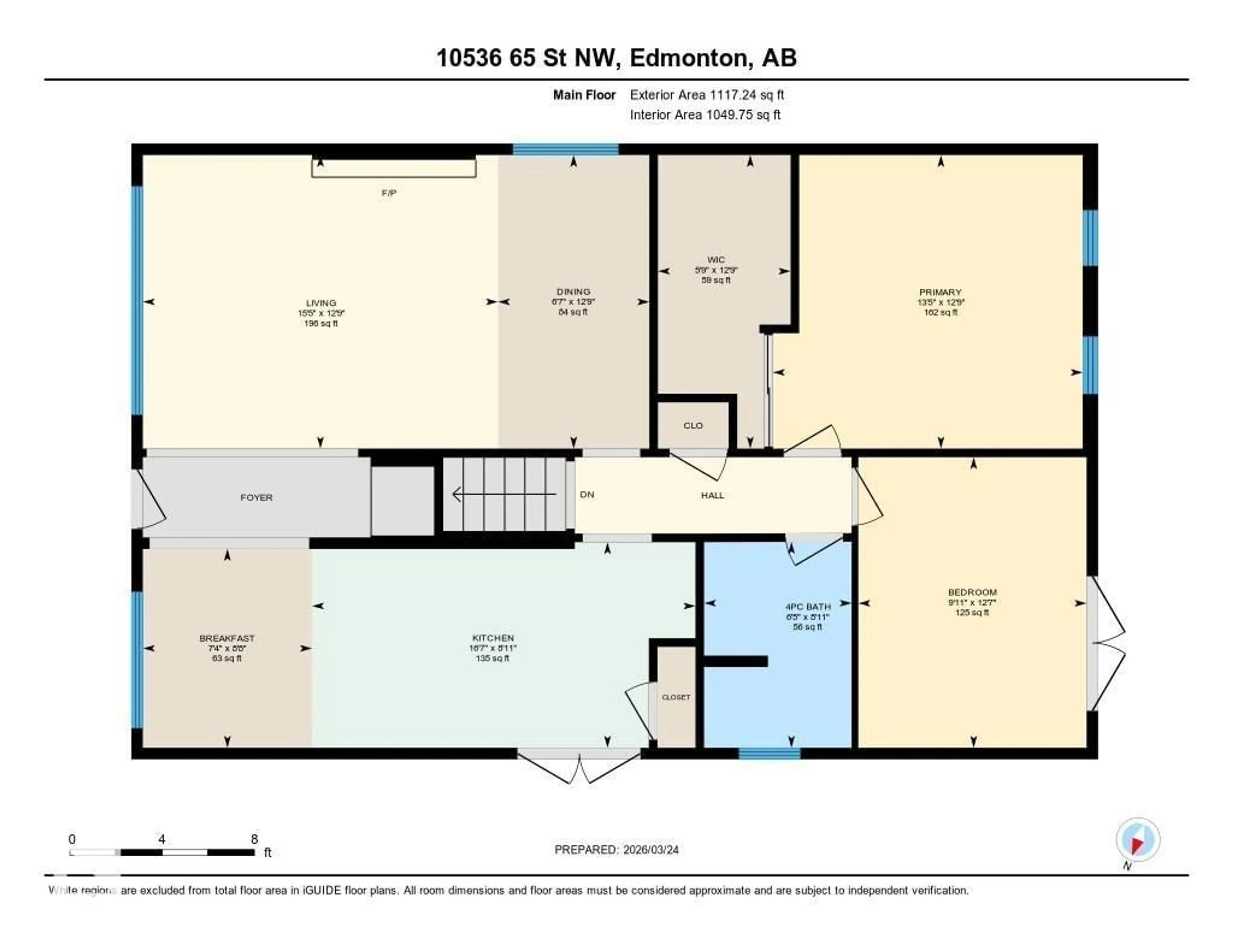 Floor plan for 10536 65 ST, Edmonton Alberta T6A2N8