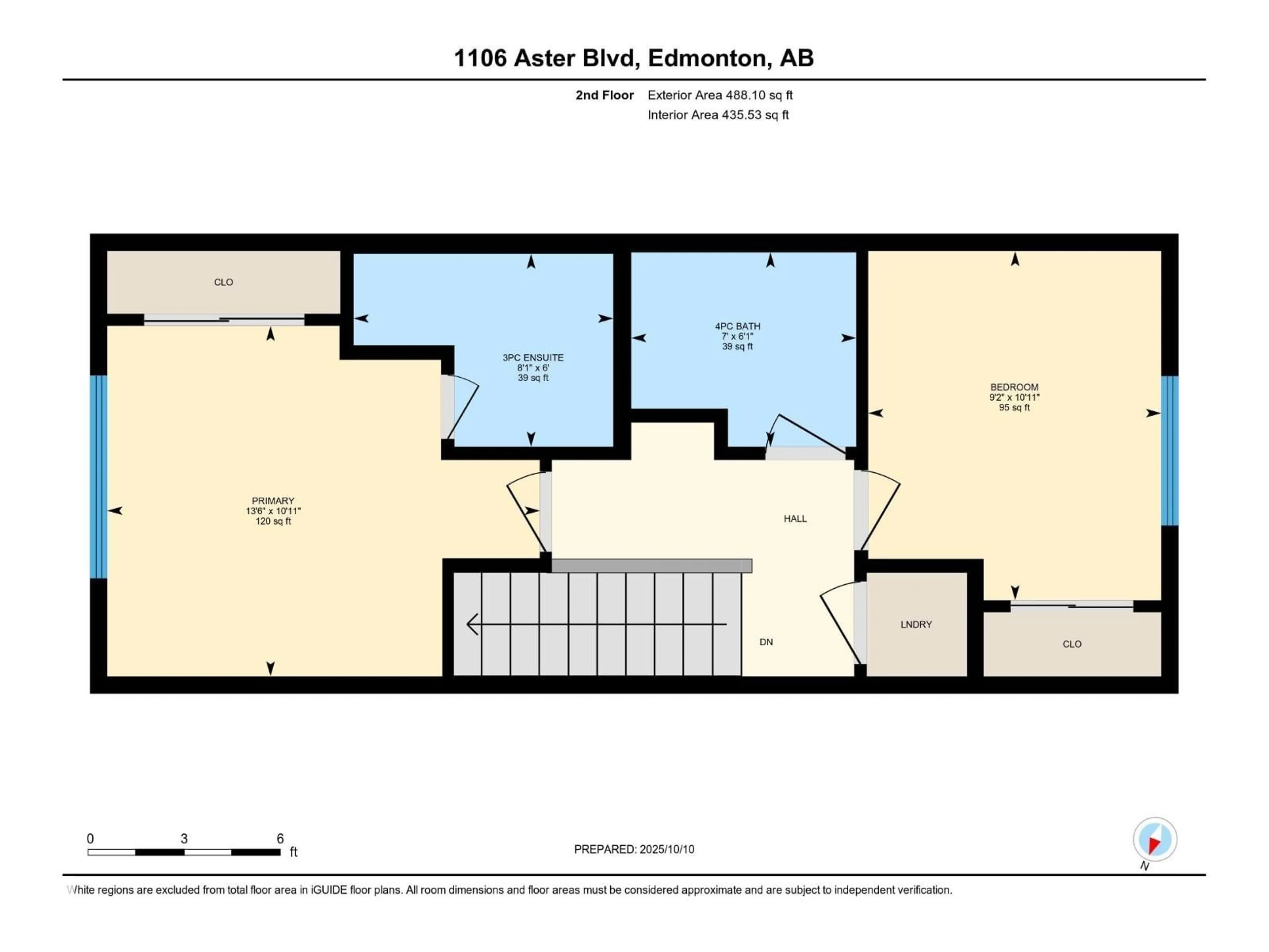 Floor plan for 1106 ASTER BV, Edmonton Alberta T6T2V2