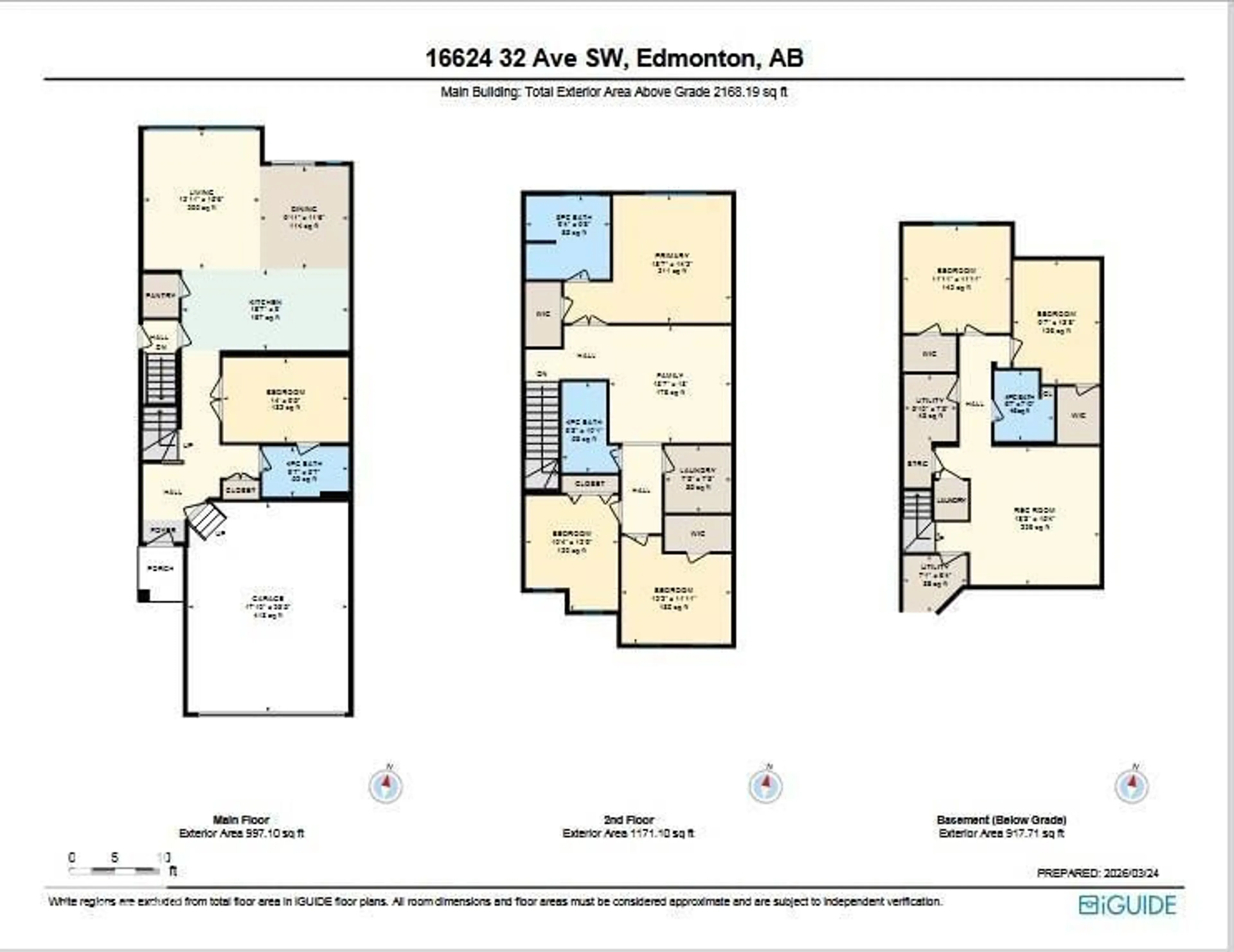 Floor plan for SW - 16624 32 AV, Edmonton Alberta T6W4R2