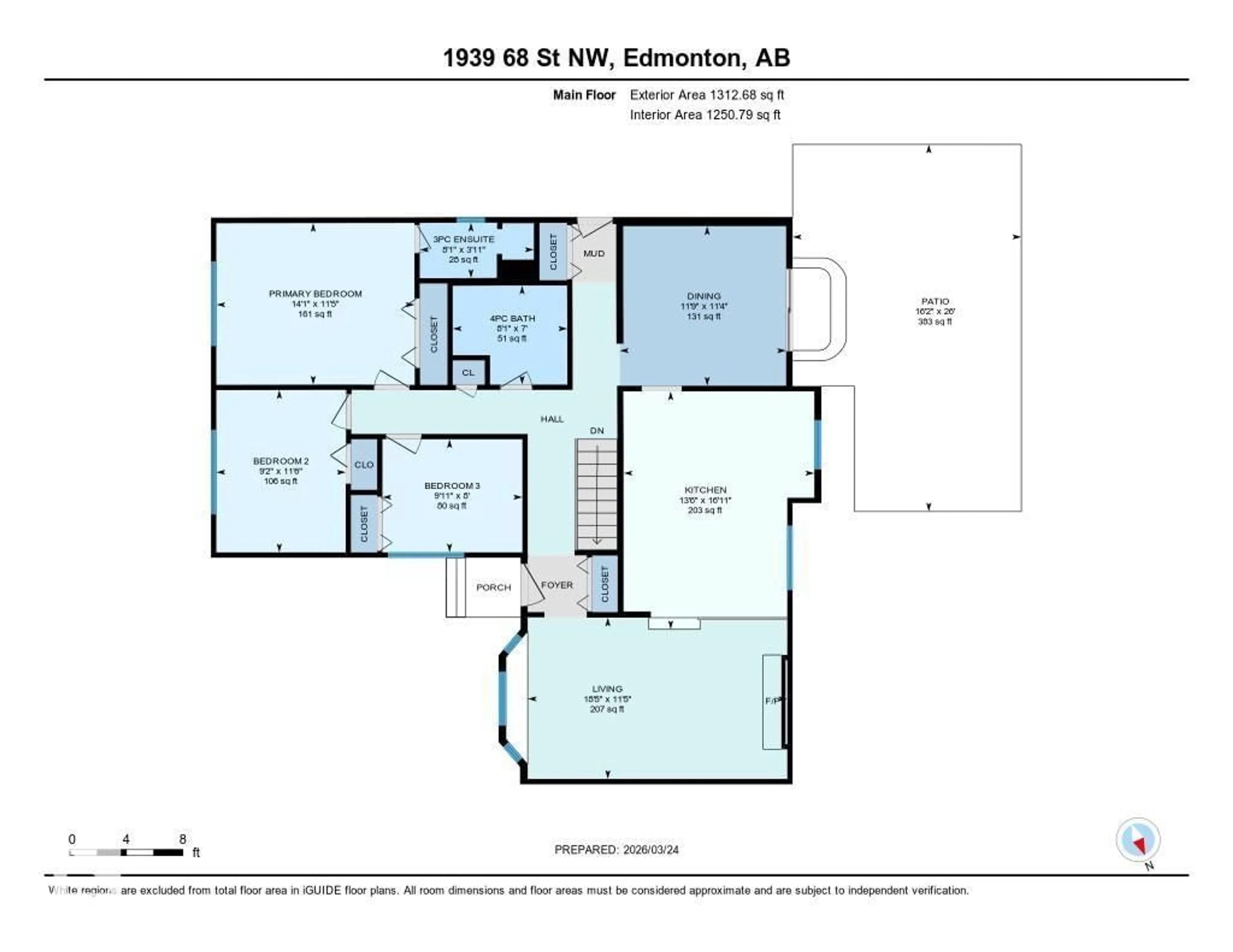 Floor plan for 1939 68 ST, Edmonton Alberta T6K2J1
