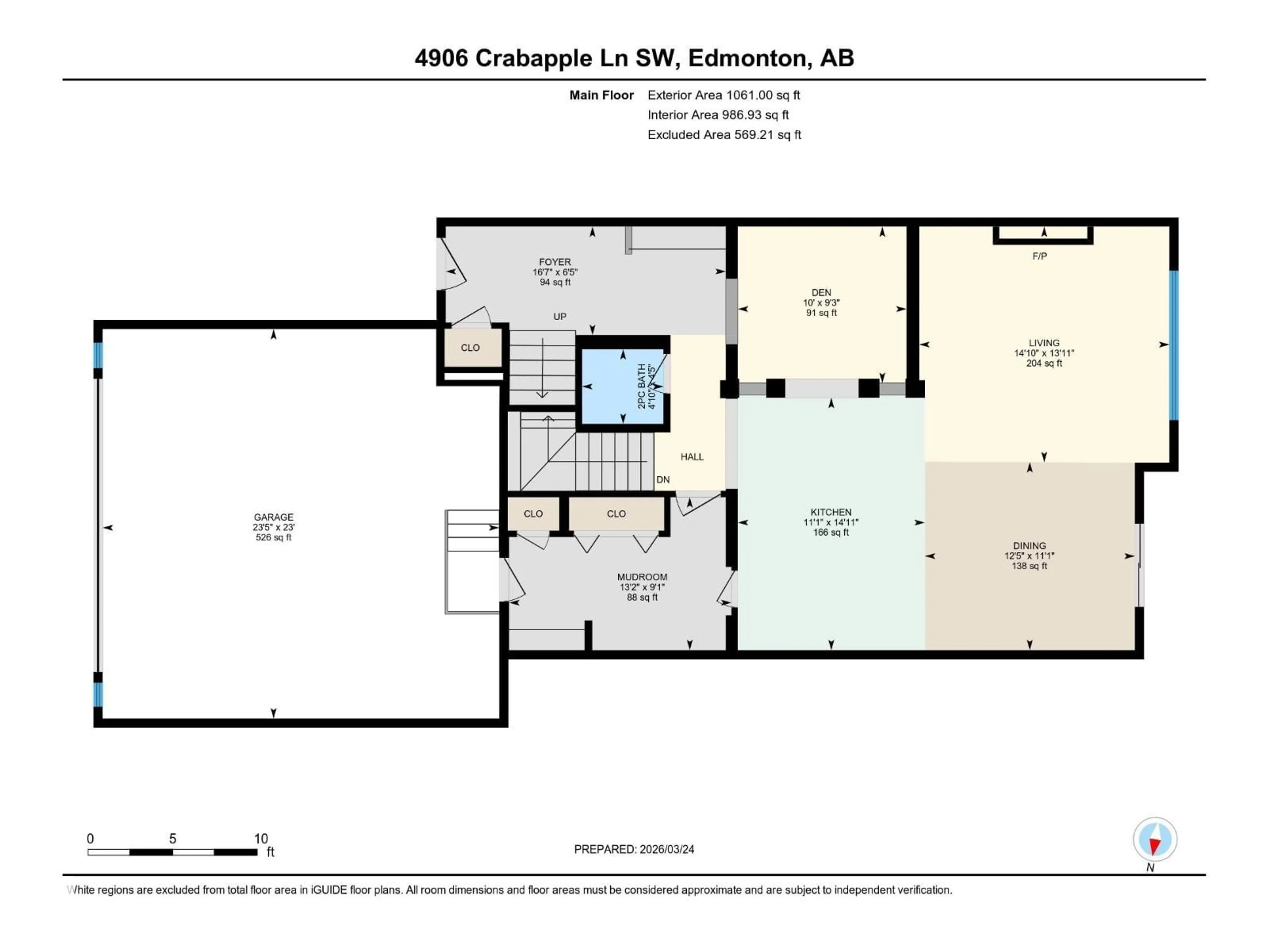 Floor plan for 4906 CRABAPPLE LN, Edmonton Alberta T6X0X6