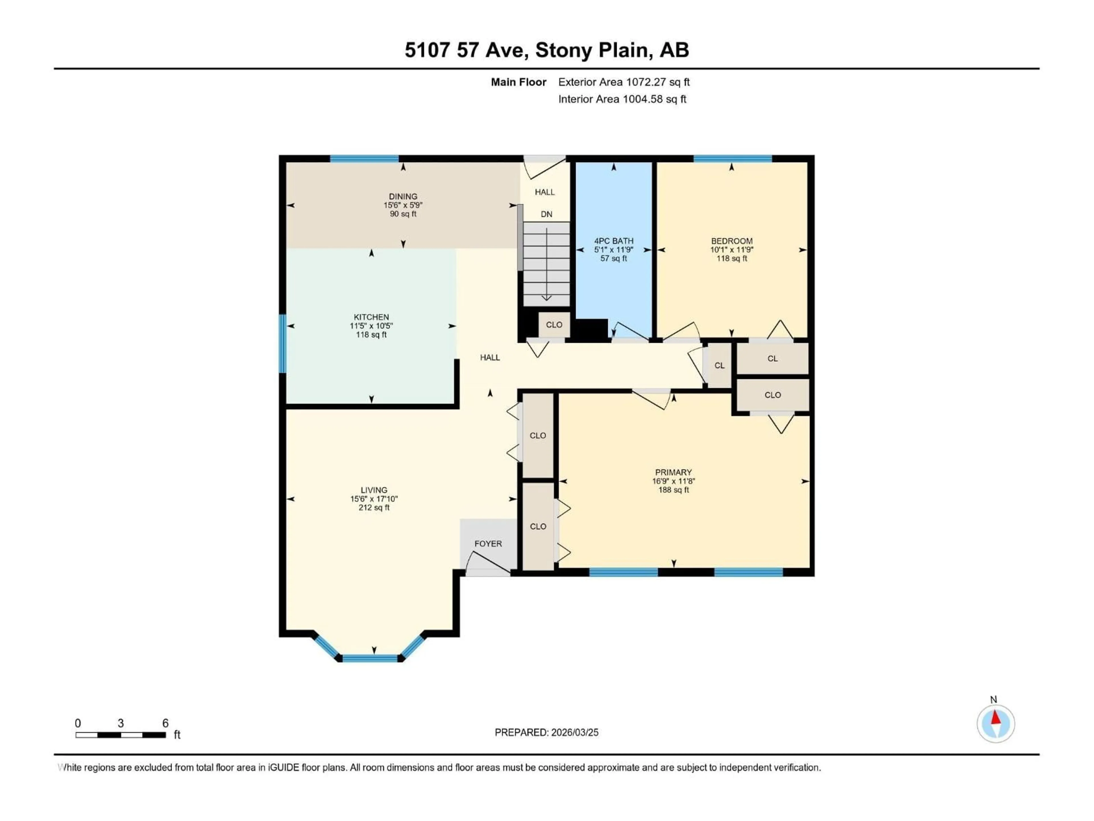 Floor plan for 5107 57 AV, Stony Plain Alberta T7Z1A5