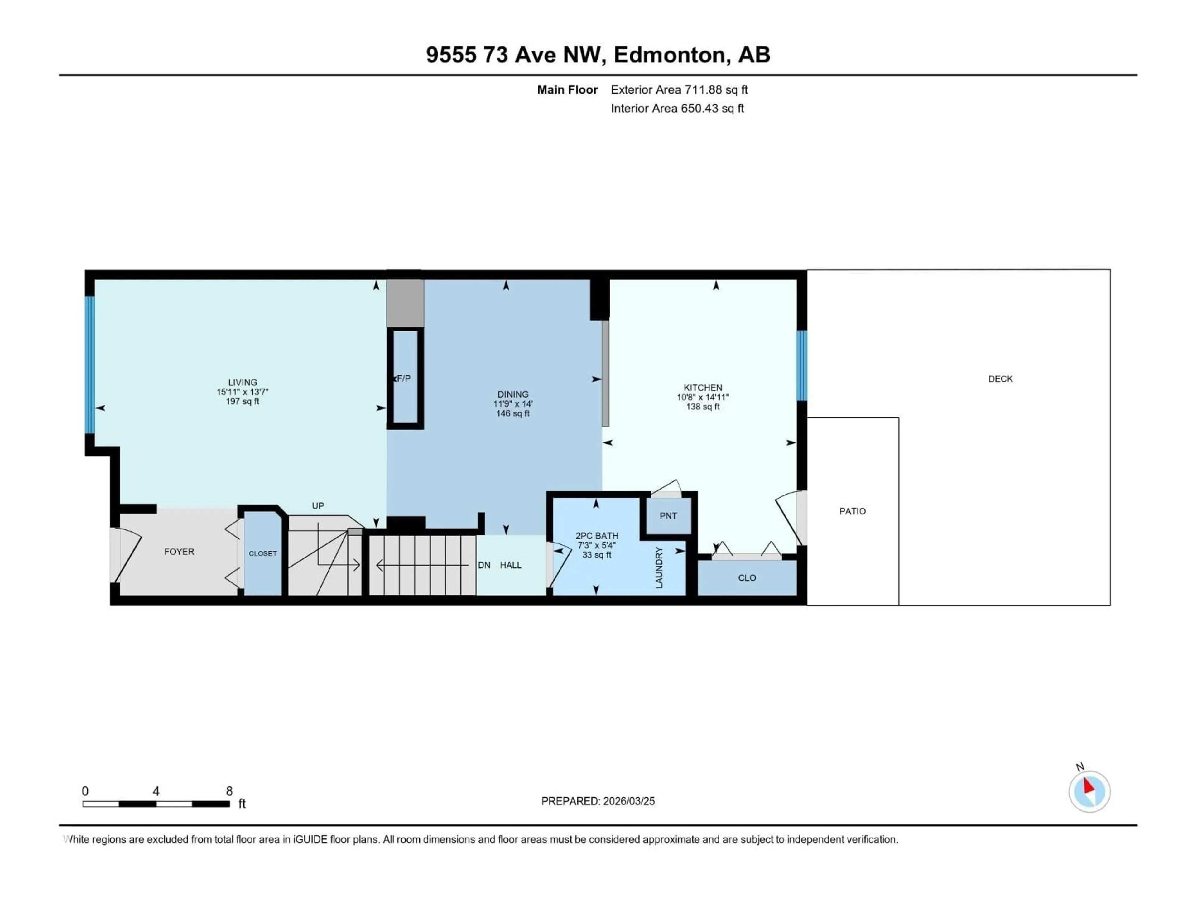 Floor plan for 9555 73 AV, Edmonton Alberta T6E1B1