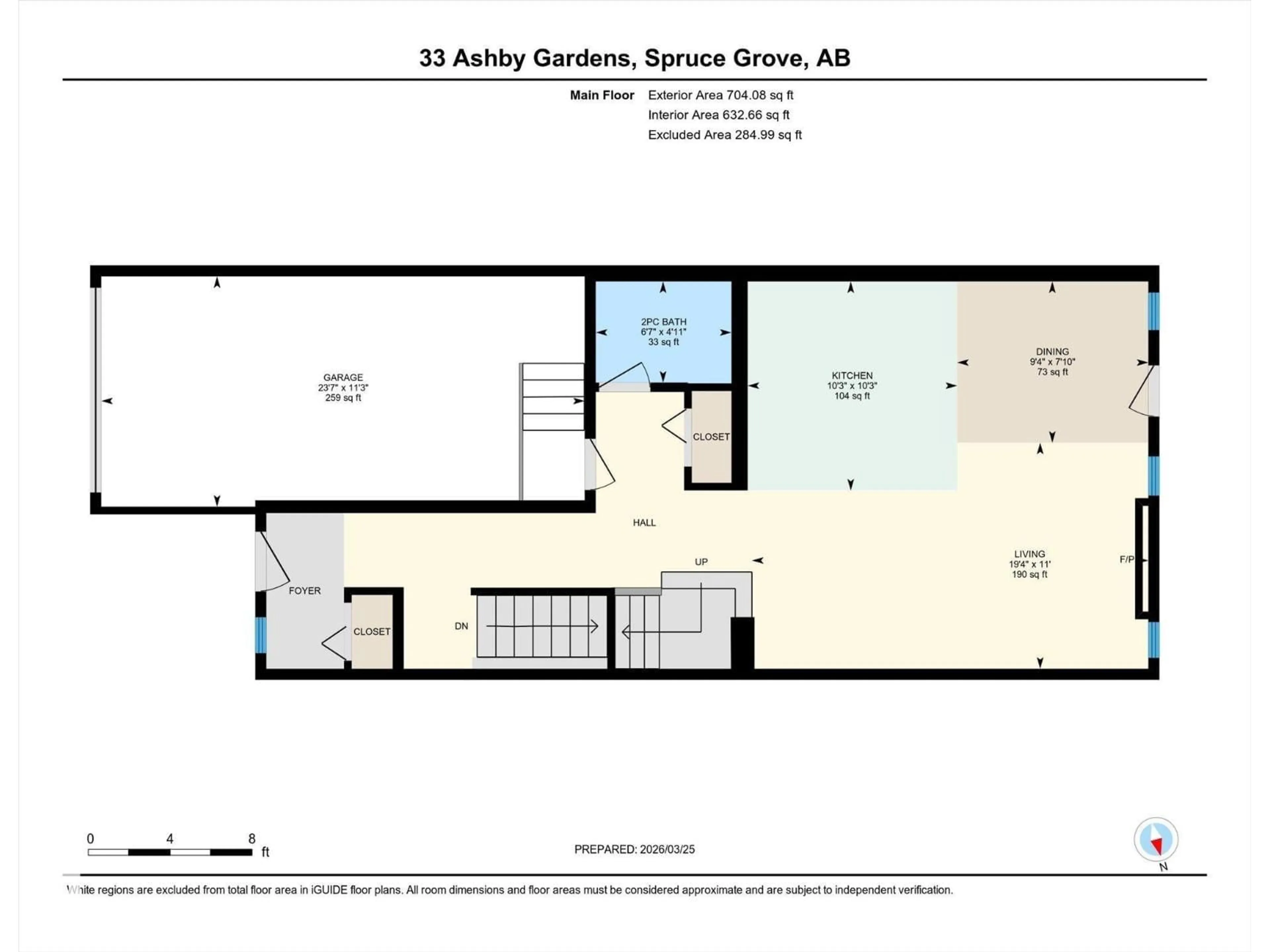 Floor plan for 33 ASHBY GD, Spruce Grove Alberta T7X0K1
