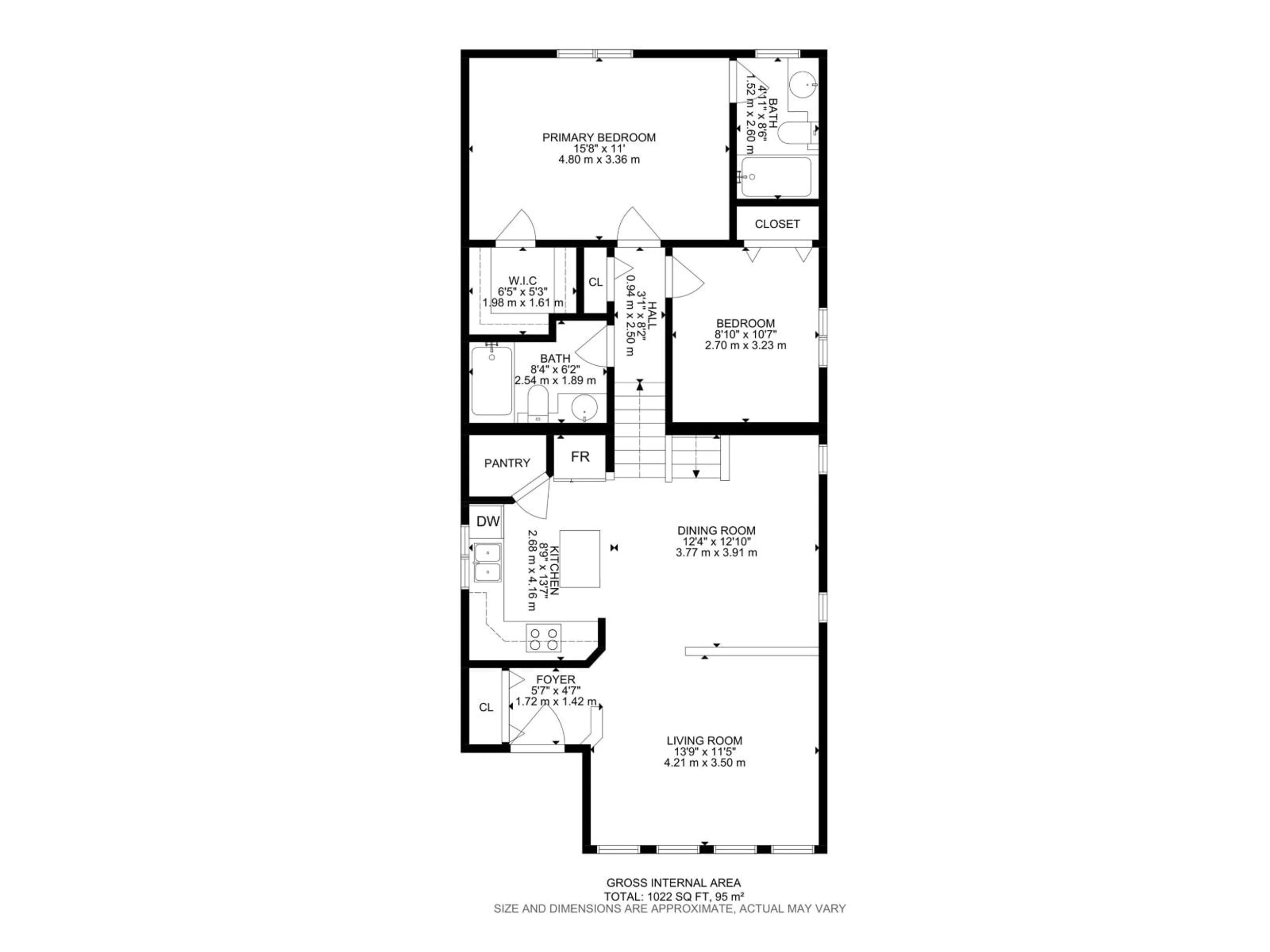 Floor plan for 14048 151 AV, Edmonton Alberta T6V1V1