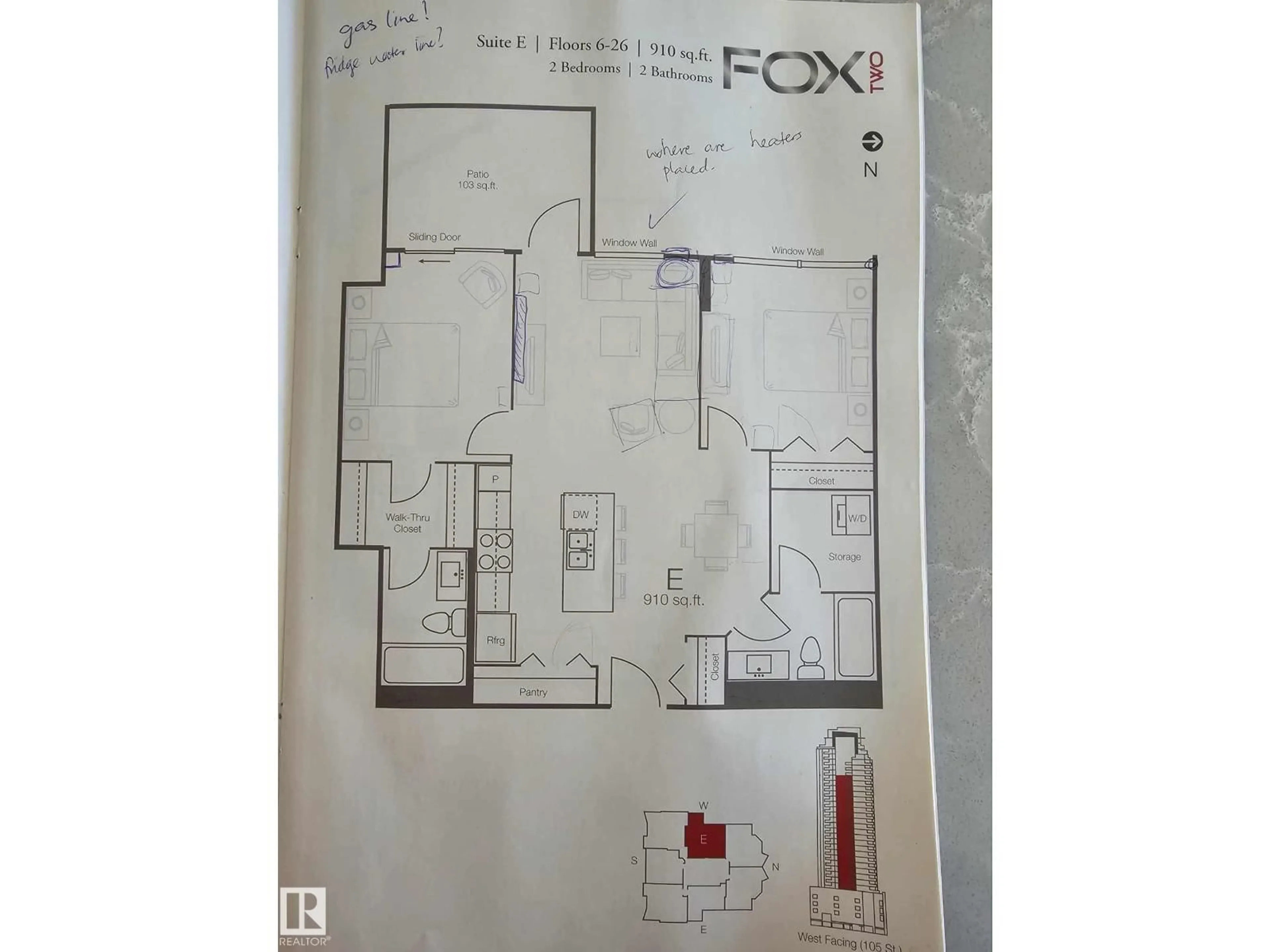 Floor plan for 10410 - 2505 102 AVE NW, Edmonton Alberta T5J0E9