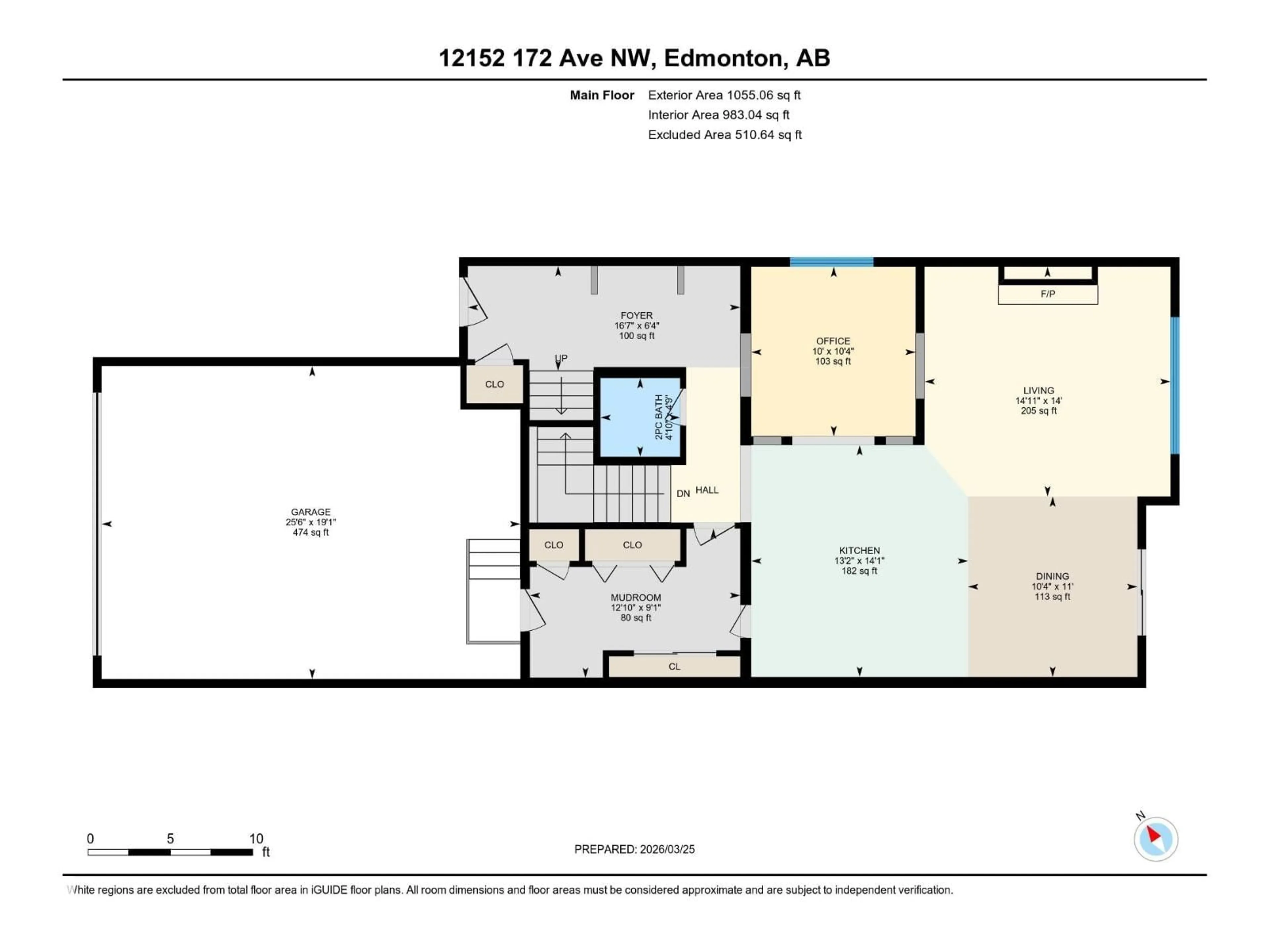 Floor plan for NW - 12152 172 AV, Edmonton Alberta T5X0H3