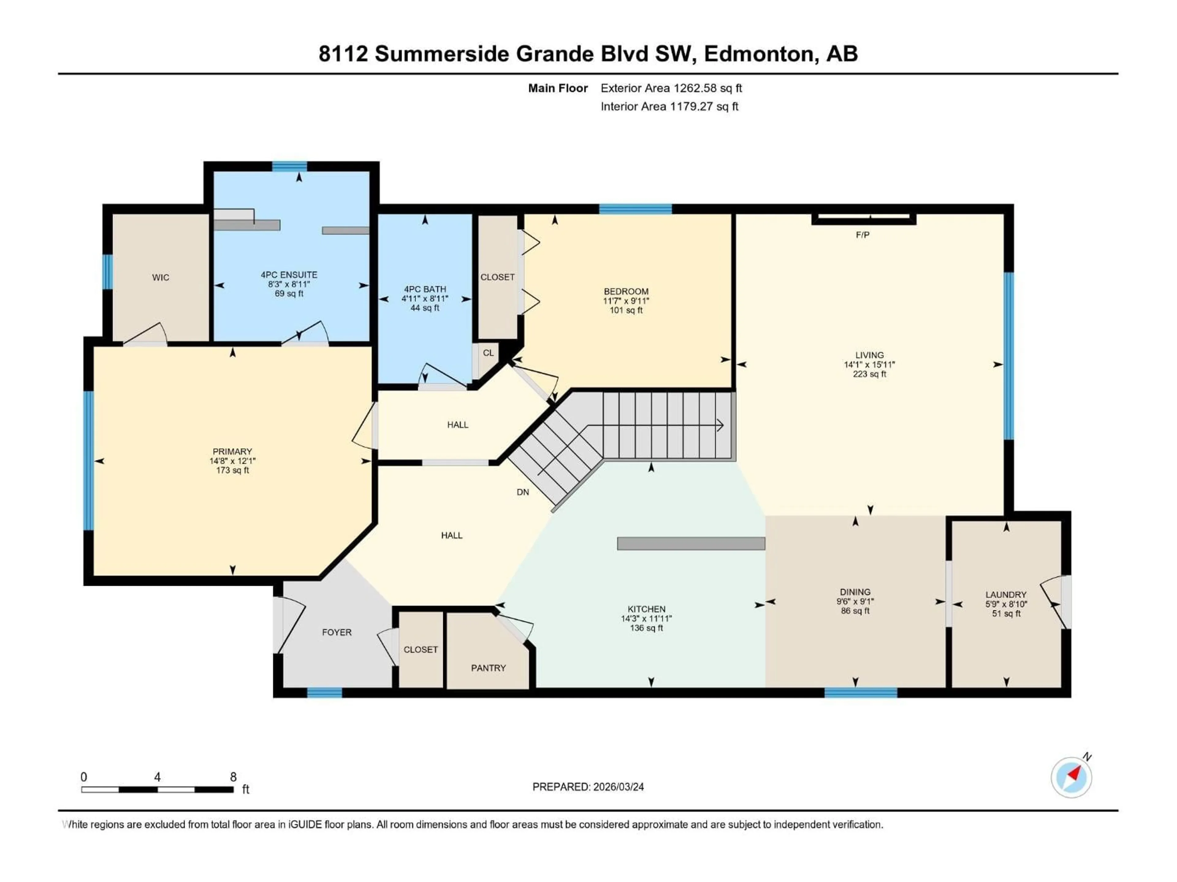 Floor plan for 8112 SUMMERSIDE GRANDE BV, Edmonton Alberta T6X0J2