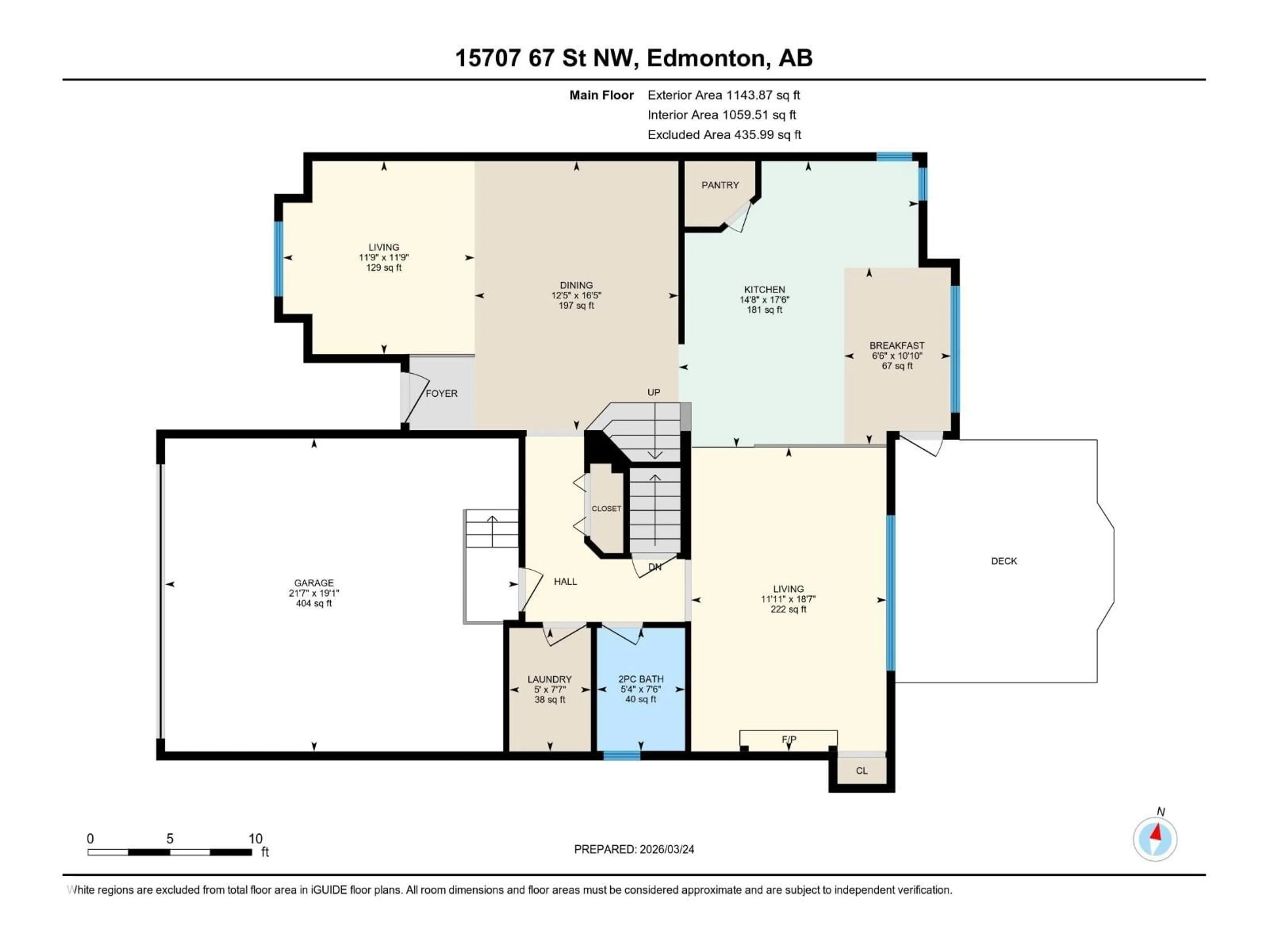Floor plan for 15707 67 ST, Edmonton Alberta T5Z3A3
