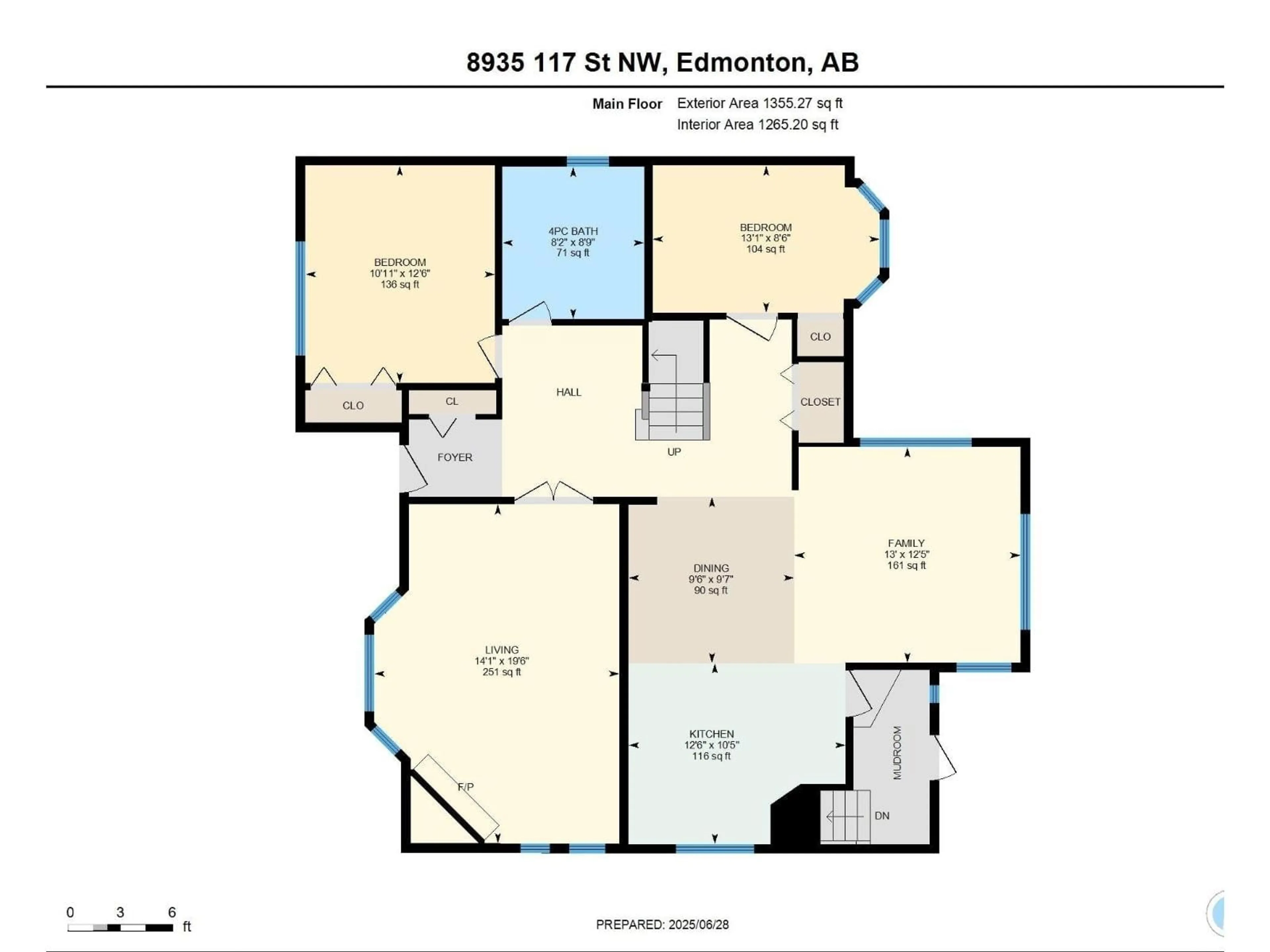 Floor plan for NW - 8935 117 ST, Edmonton Alberta T6G1R8
