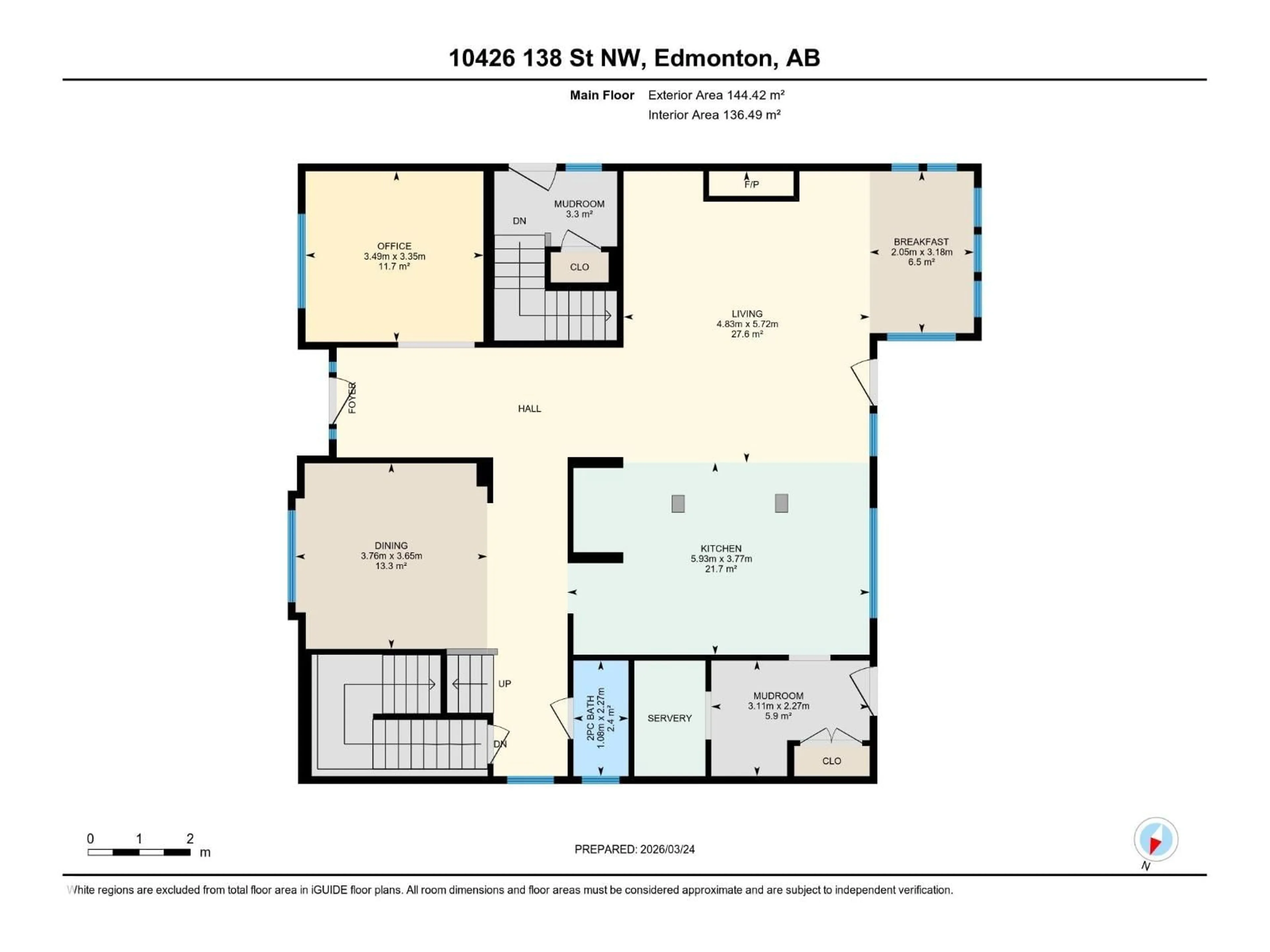Floor plan for 10426 138 ST, Edmonton Alberta T5N2J4