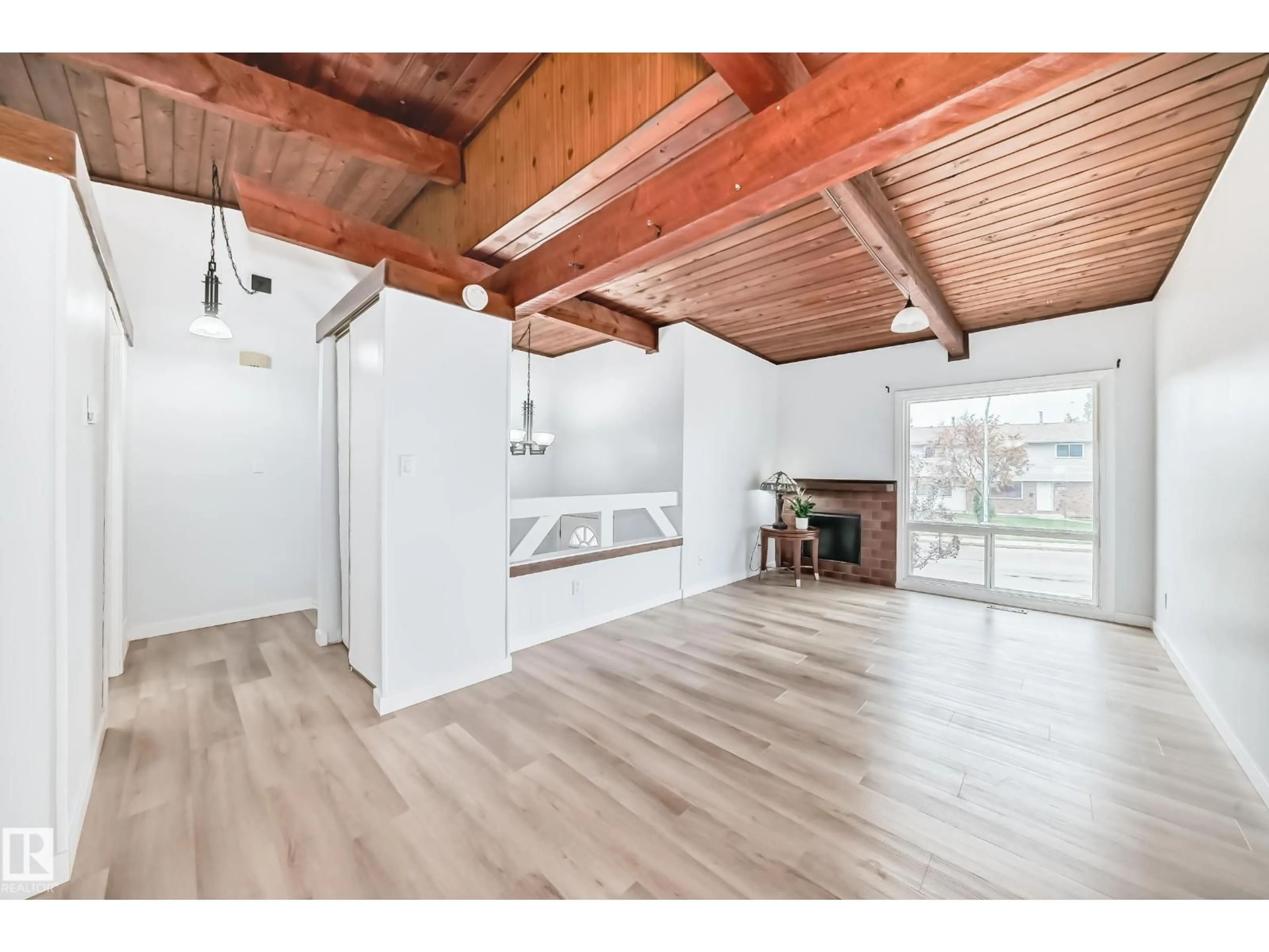 Open concept kitchen, wood/laminate floor for 8 NORTHWOODS VG NW, Edmonton Alberta T5X1T2