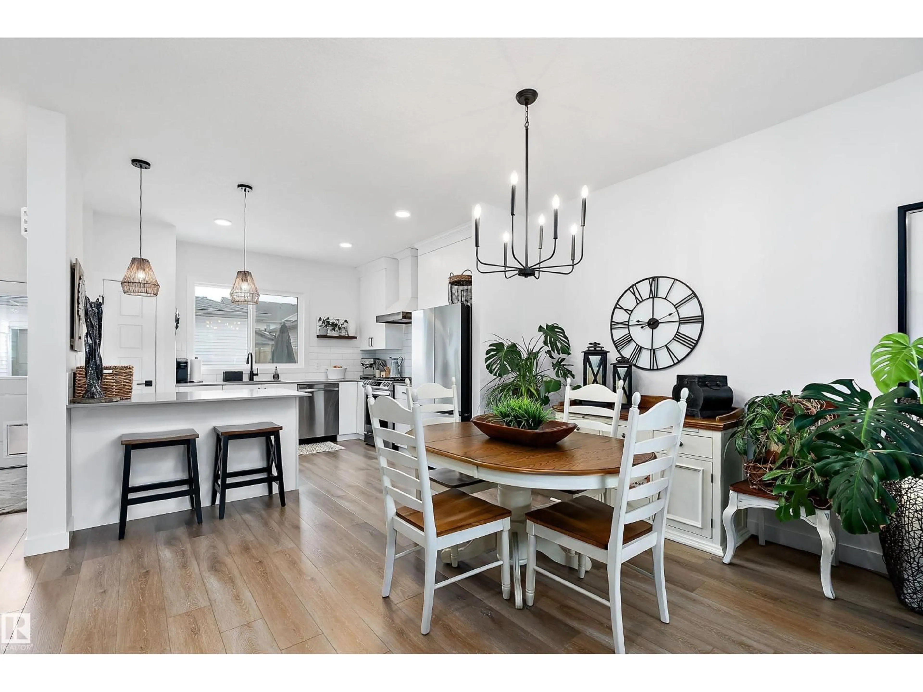 Open concept kitchen, wood/laminate floor for 20 HEMINGWAY CR, Spruce Grove Alberta T7X2L6