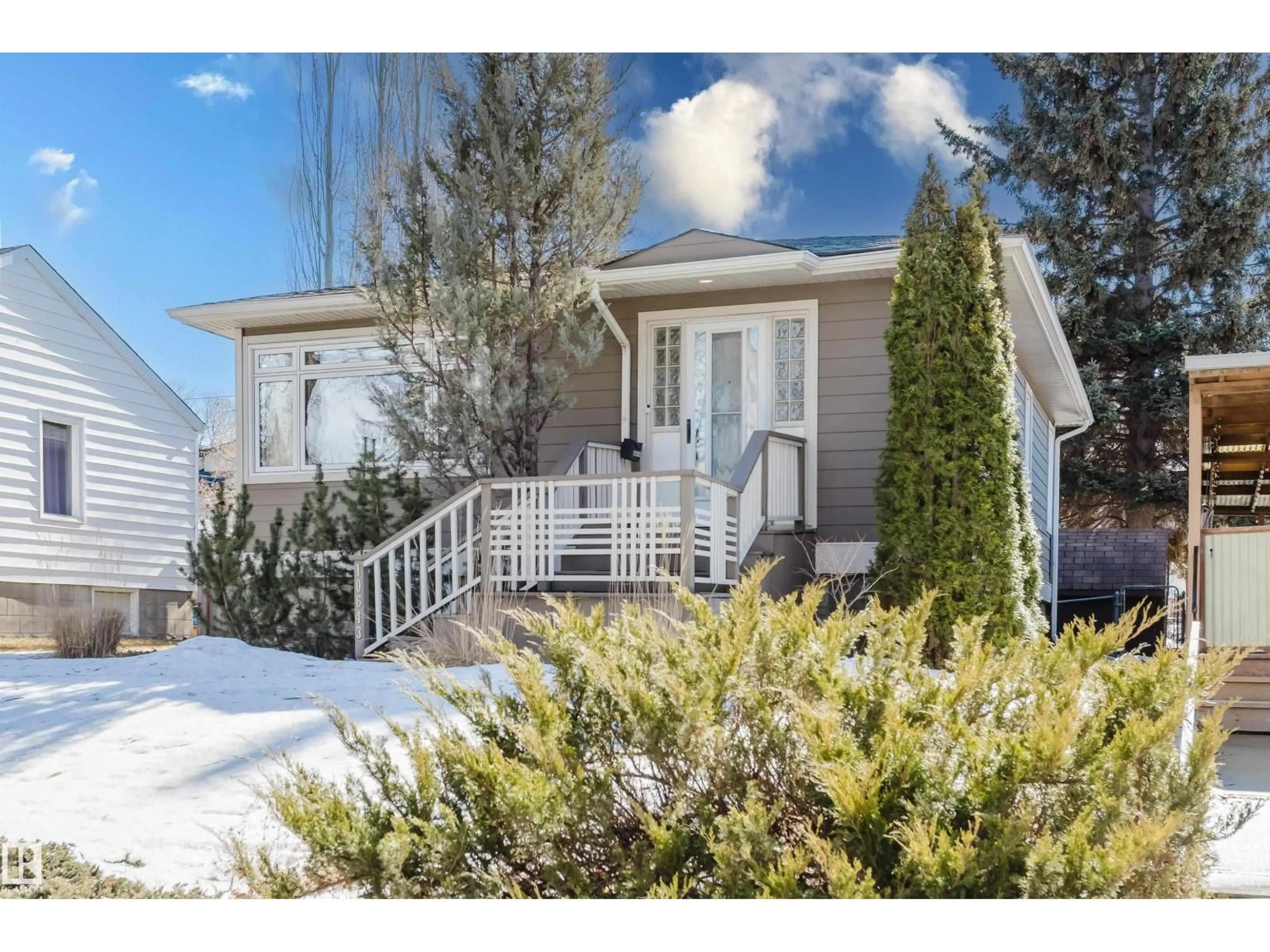 Home with vinyl exterior material, street for NW - 10643 66 AV, Edmonton Alberta T6H1X5