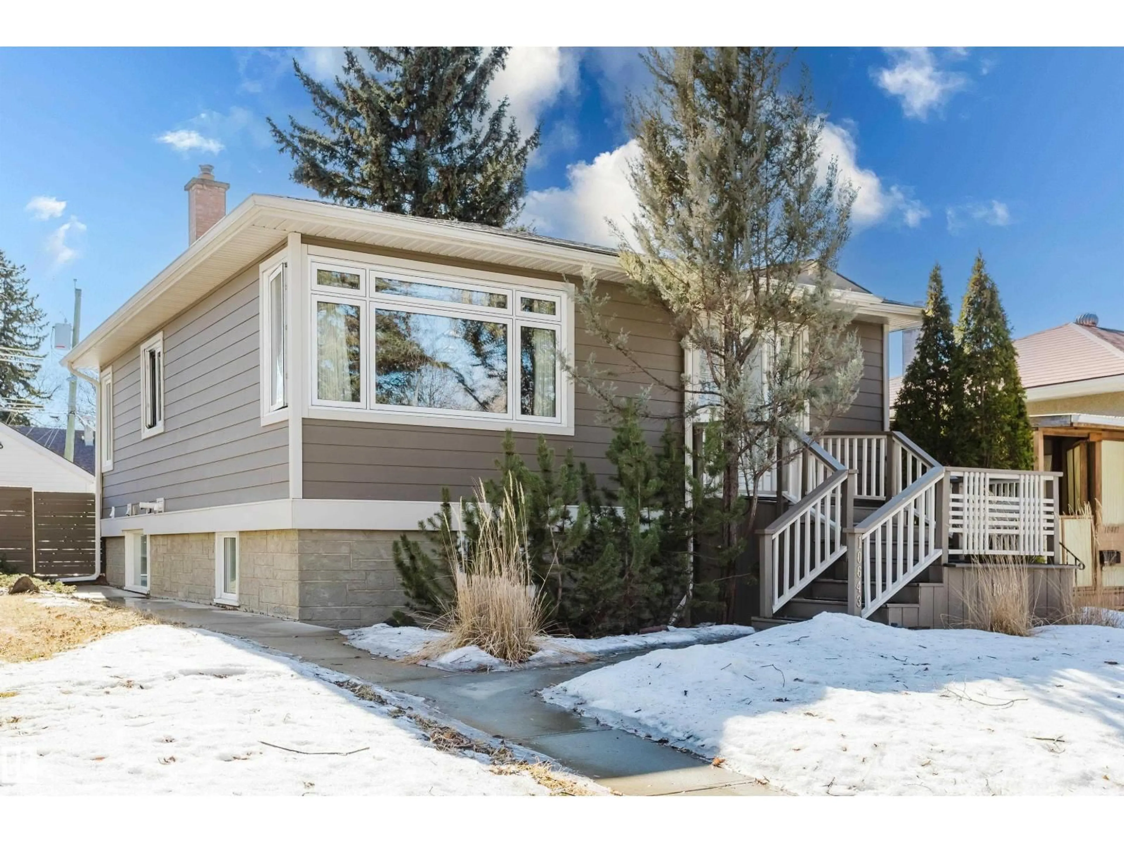 Home with vinyl exterior material, street for NW - 10643 66 AV, Edmonton Alberta T6H1X5