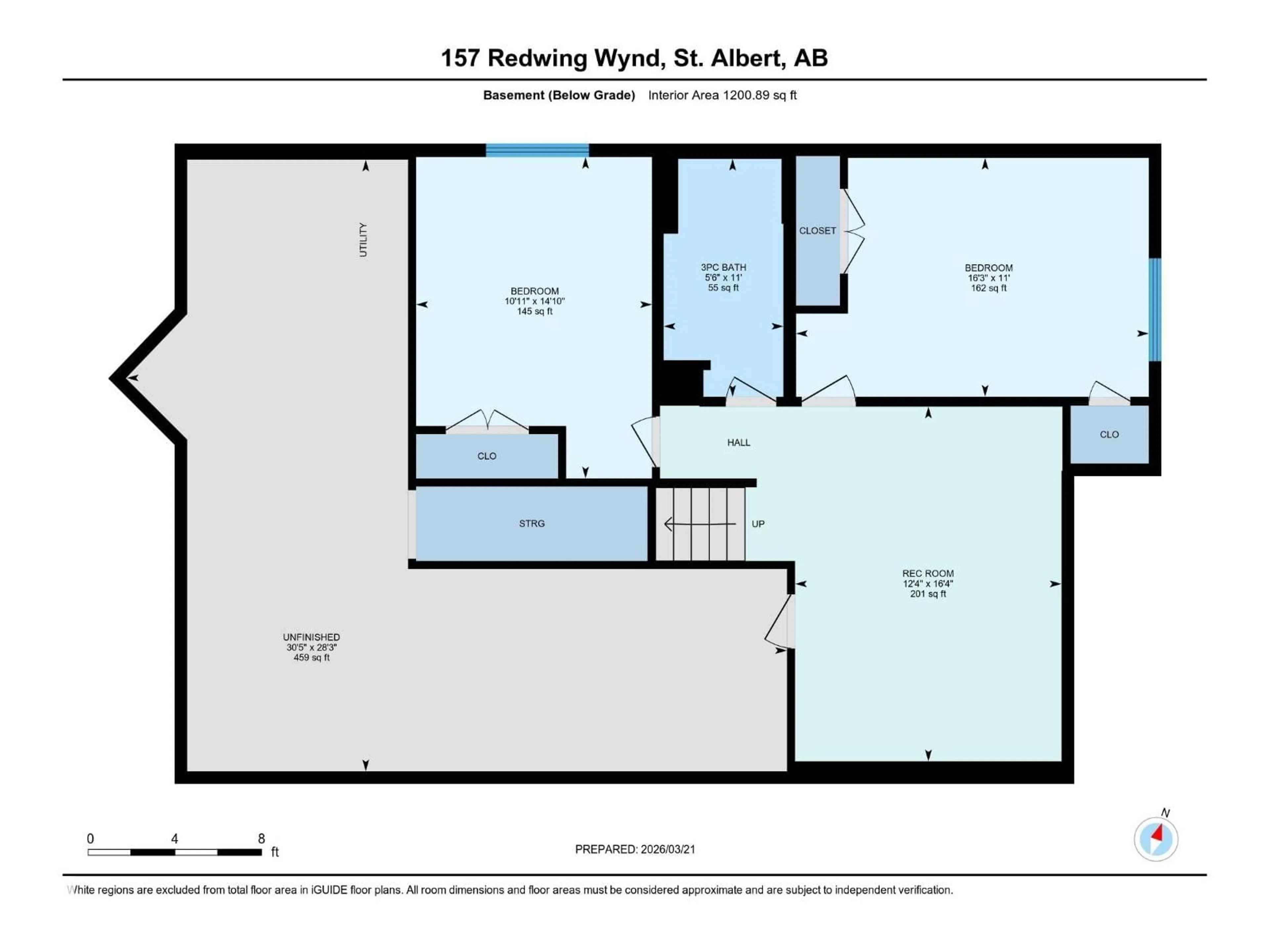 Floor plan for 157 REDWING WD, St. Albert Alberta T8N8A5