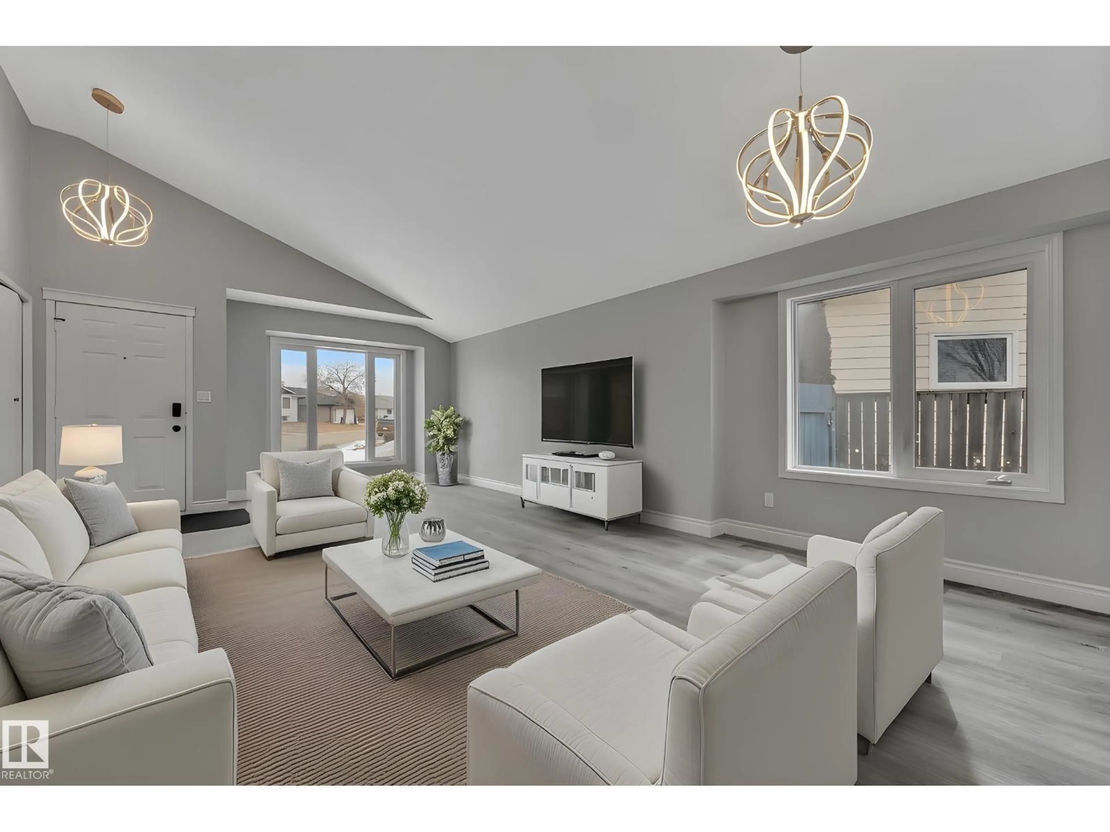 Living room with furniture, unknown for 3623 24 AV, Edmonton Alberta T6L4V5