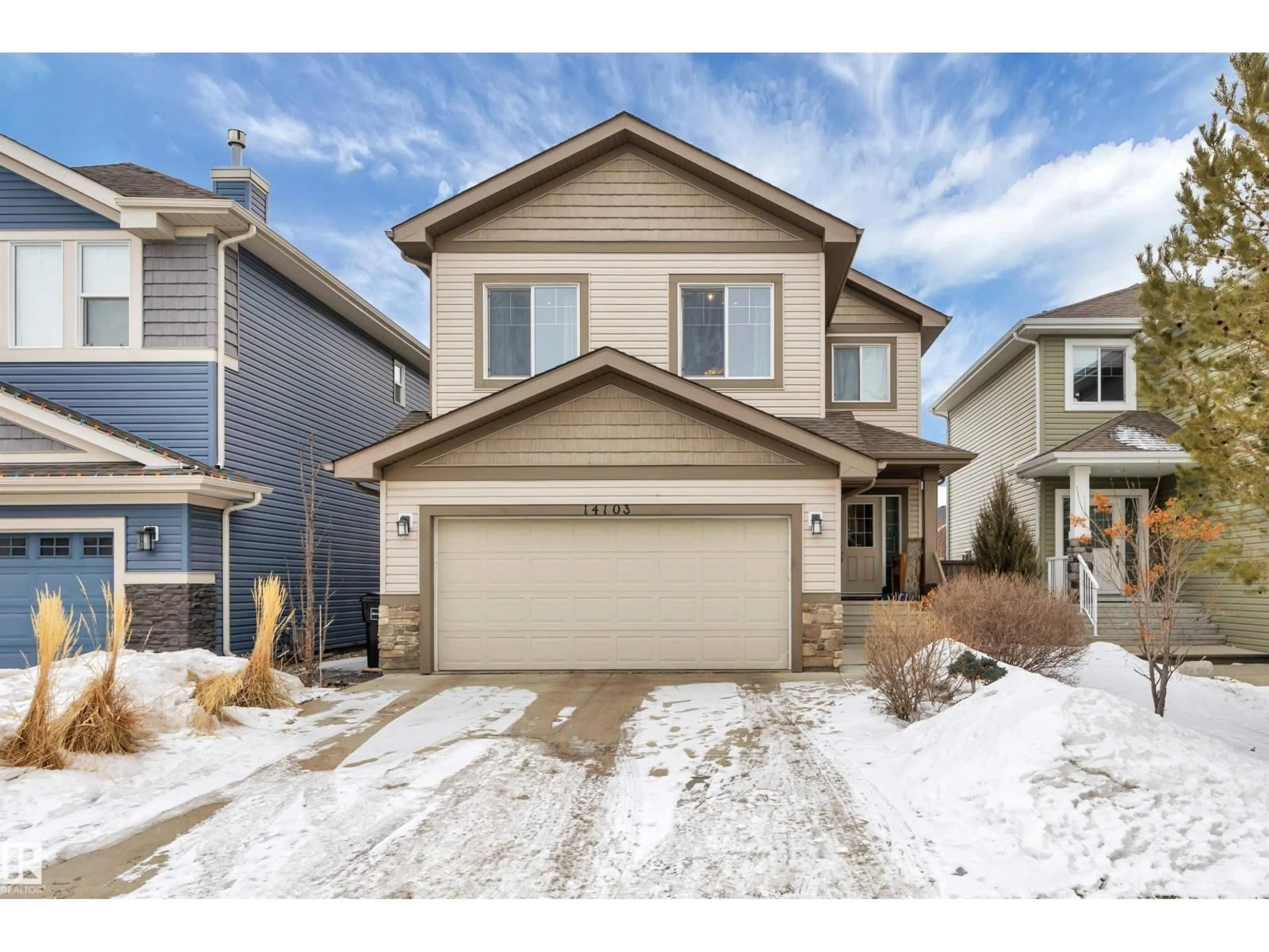 Home with vinyl exterior material, street for 14103 138 ST, Edmonton Alberta T6V0L6