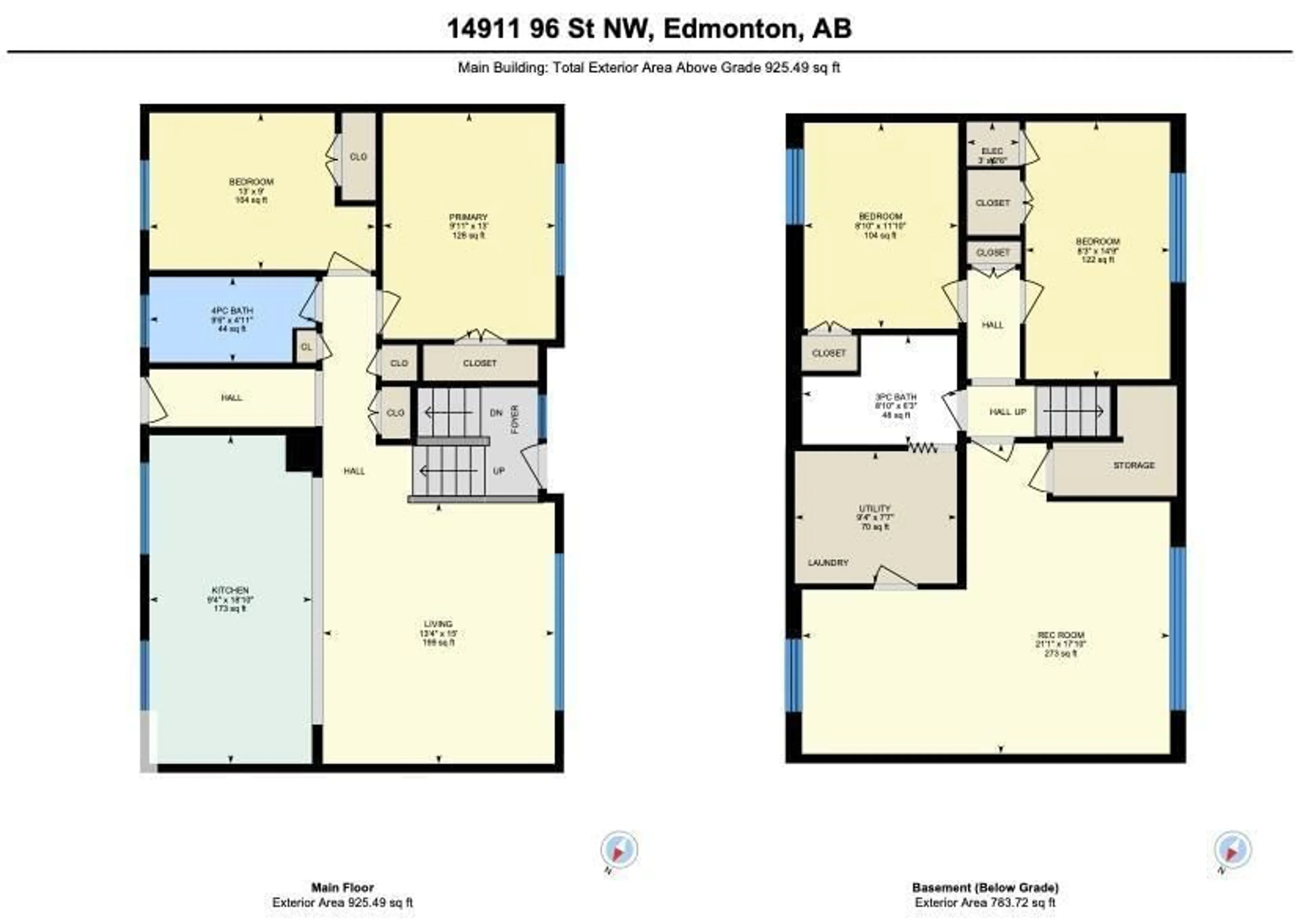 Floor plan for NW - 14911 96 ST, Edmonton Alberta T5E4B9