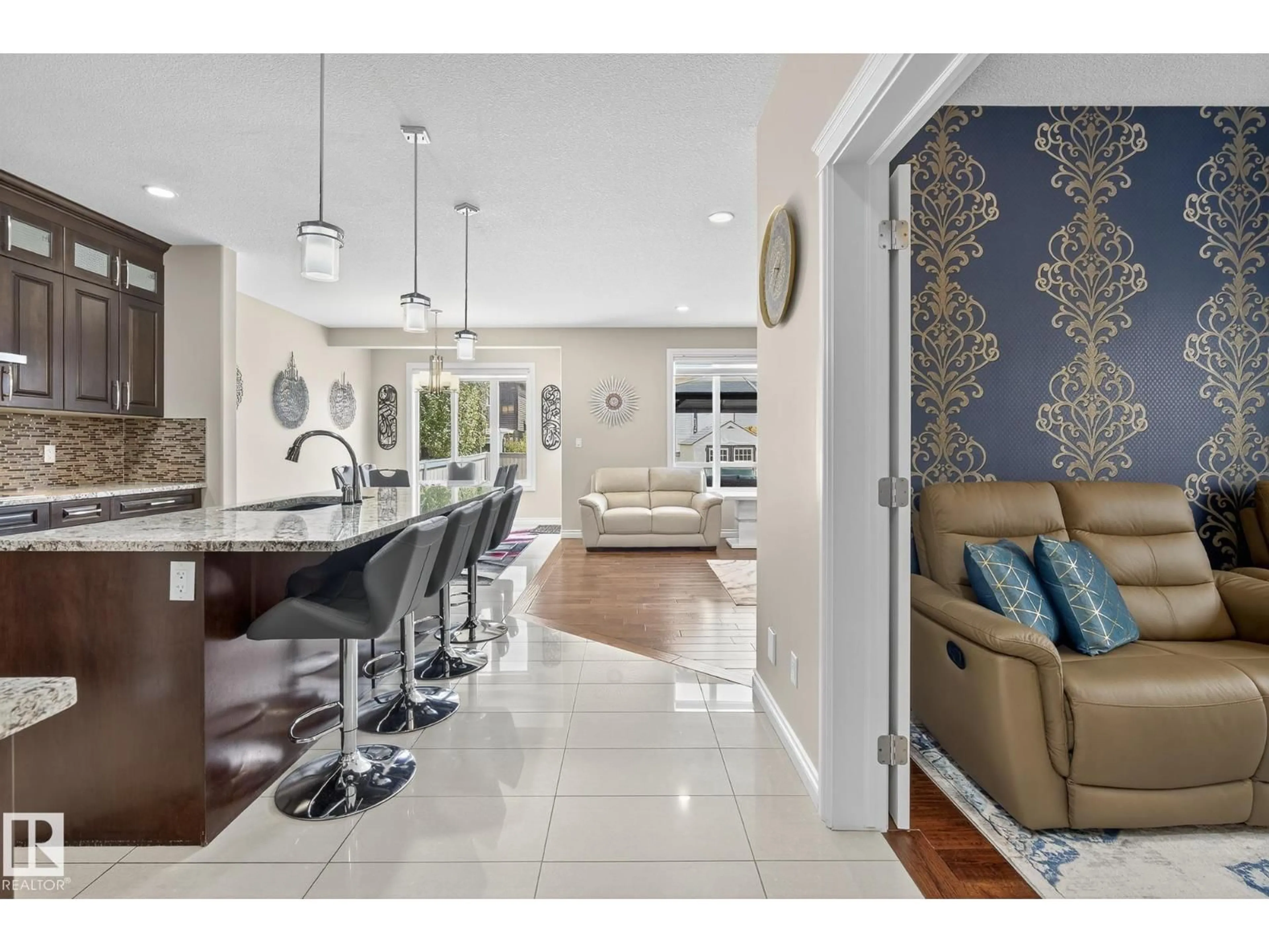 Open concept kitchen, ceramic/tile floor for 16259 137 ST, Edmonton Alberta T6V0J7