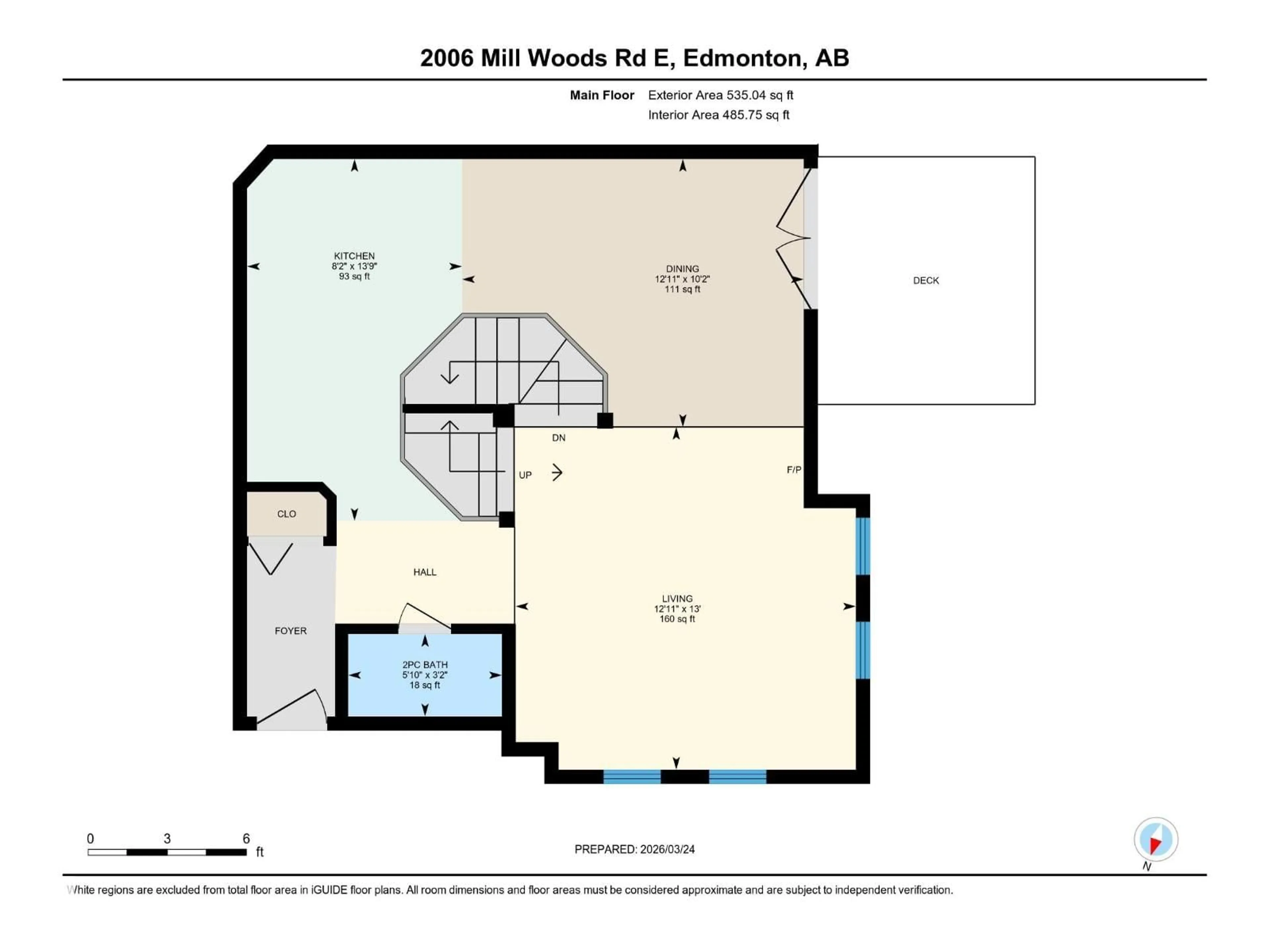Floor plan for 2006 MILL WOODS RD E, Edmonton Alberta T6L6M2