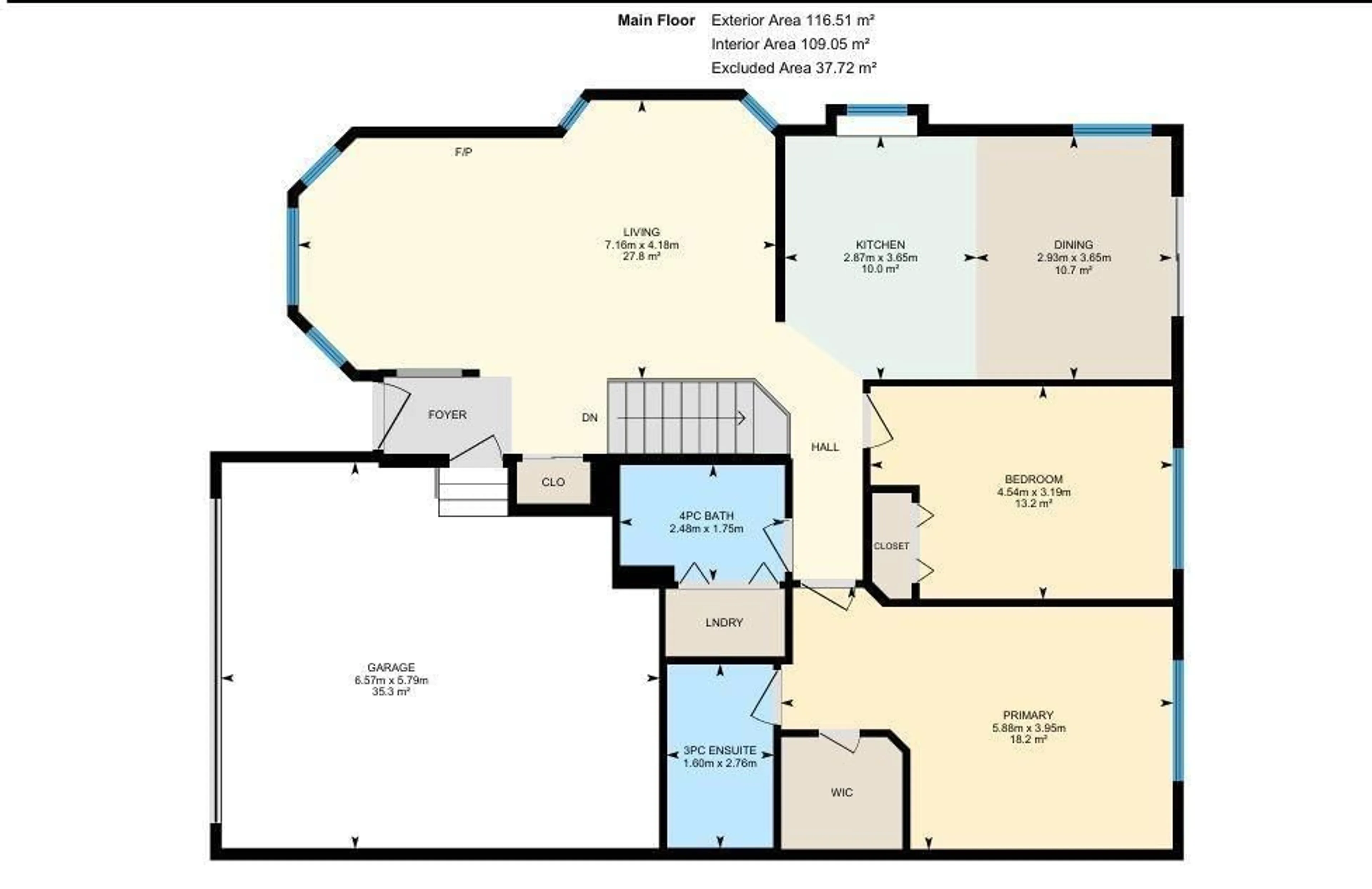 Floor plan for #4 - 102 BRIDGEPORT CX, Leduc Alberta T9E8K8