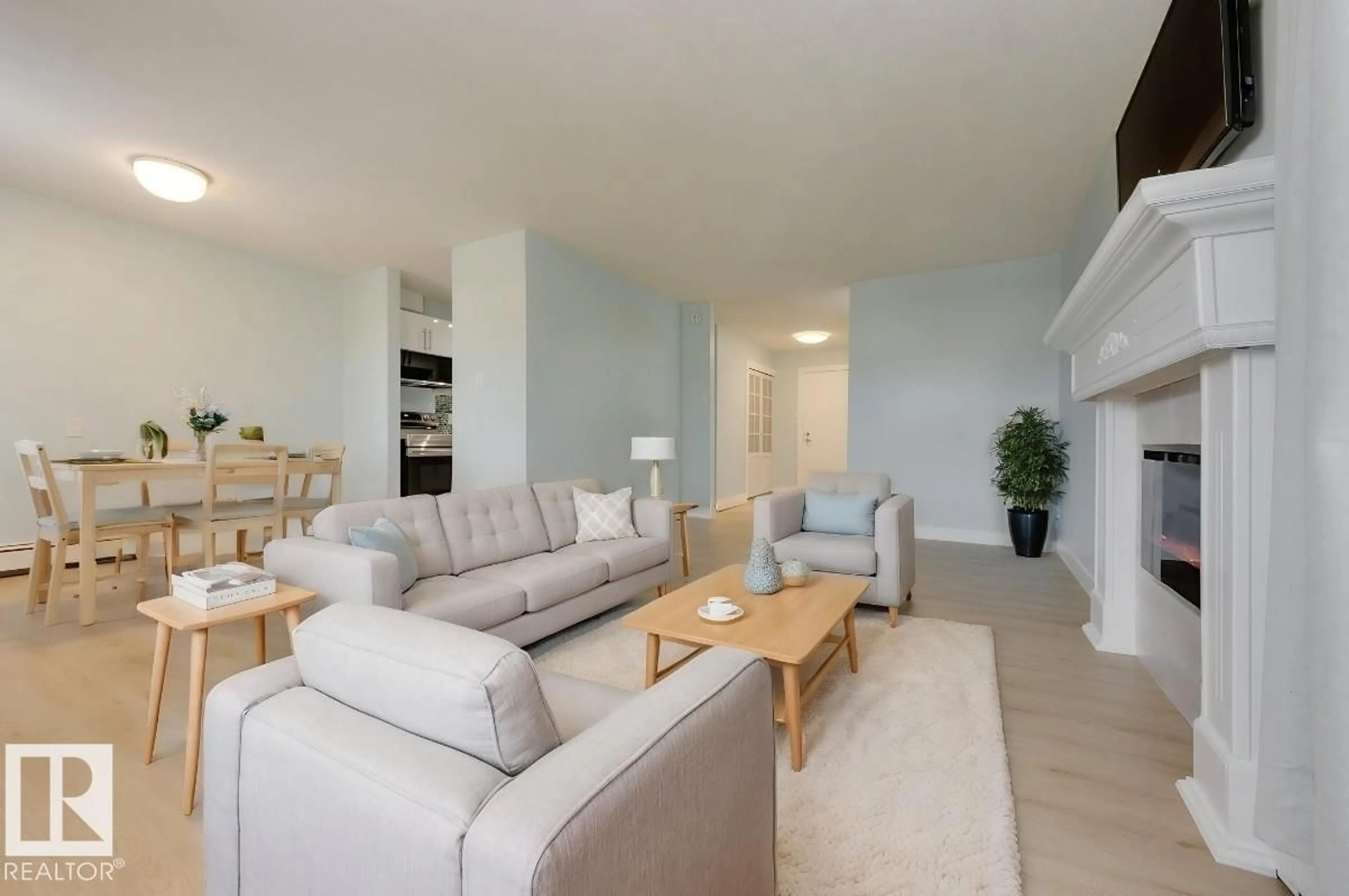 Living room with furniture, unknown for #309 - 14811 51 AV, Edmonton Alberta T6H5G4