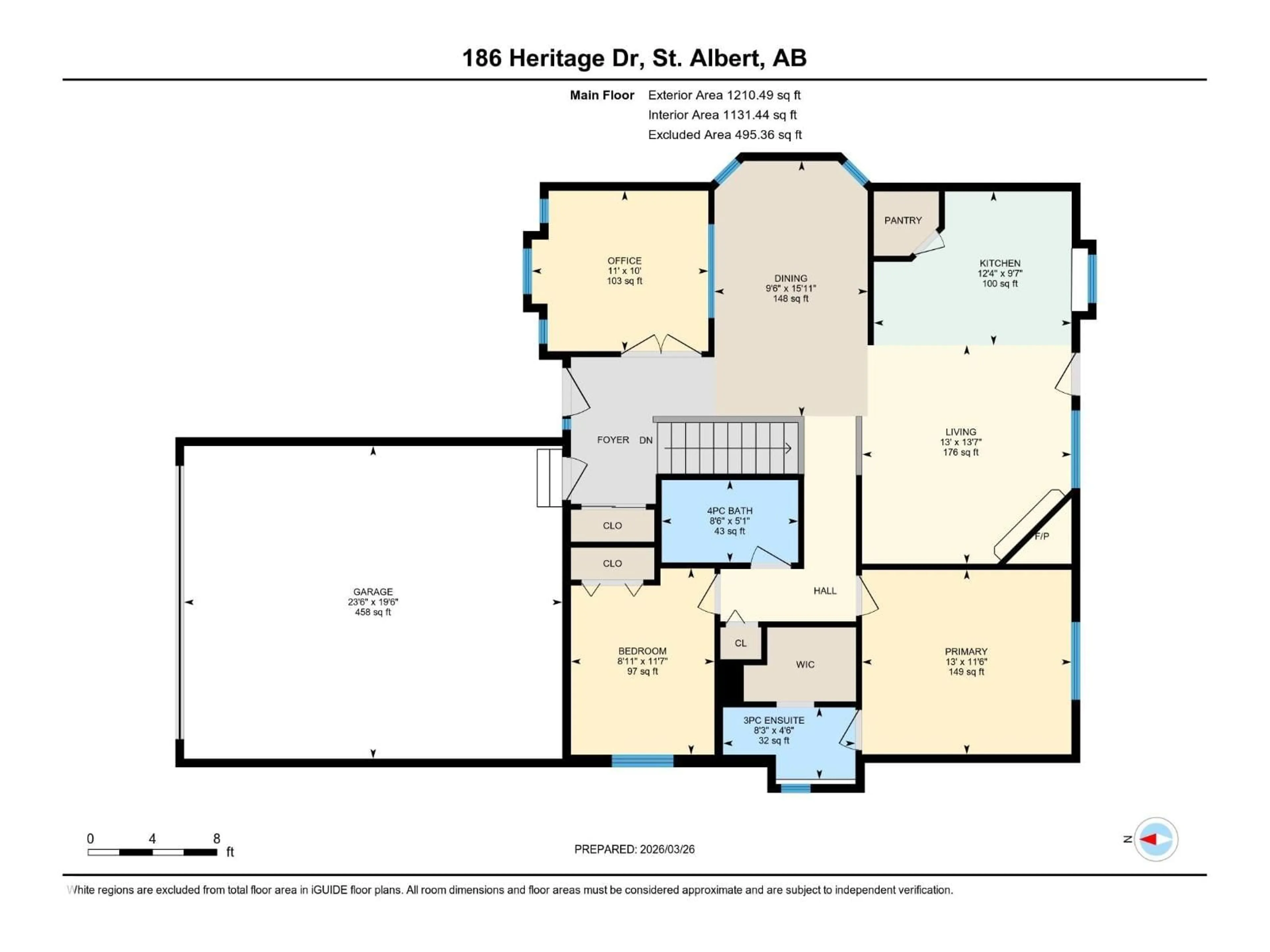 Floor plan for 186 HERITAGE DR, St. Albert Alberta T8N5W4