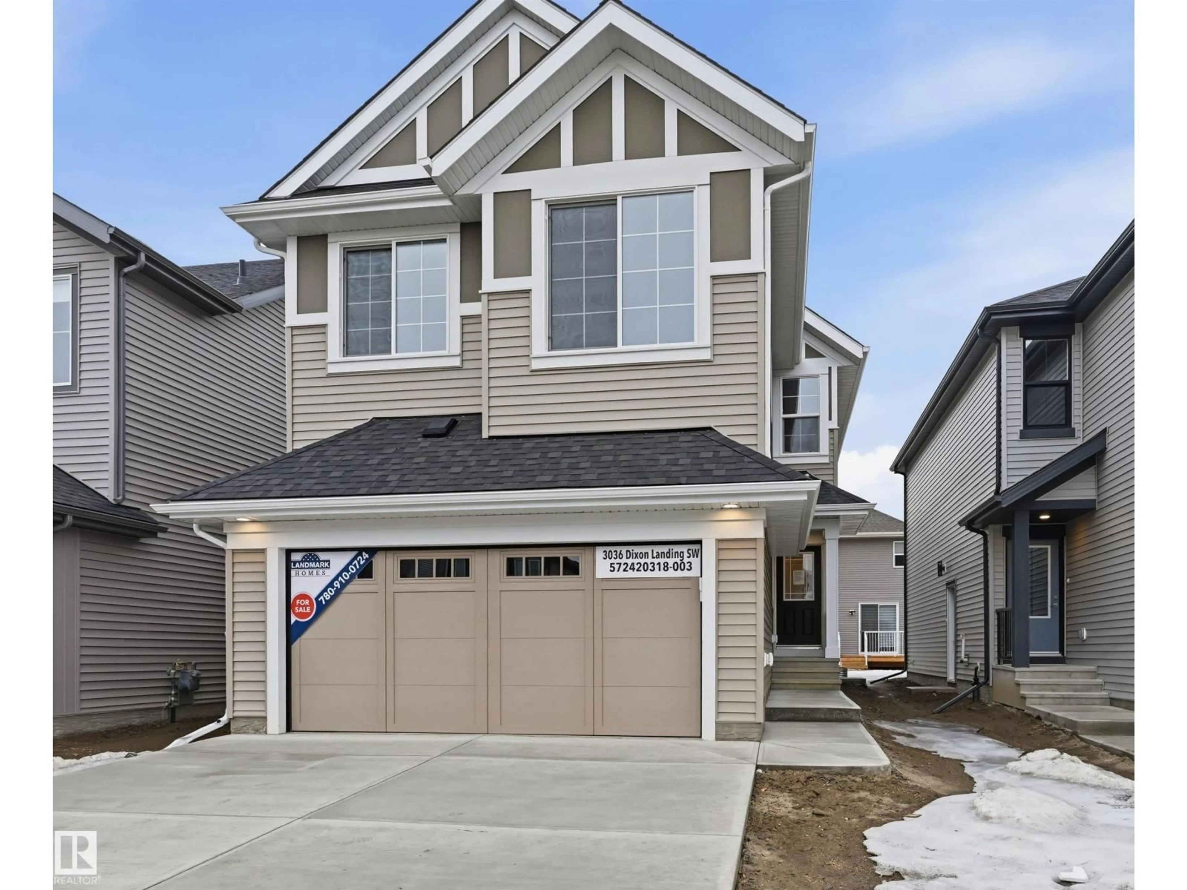 Home with vinyl exterior material, street for 3036 DIXON LANDING LD, Edmonton Alberta T6W5L2