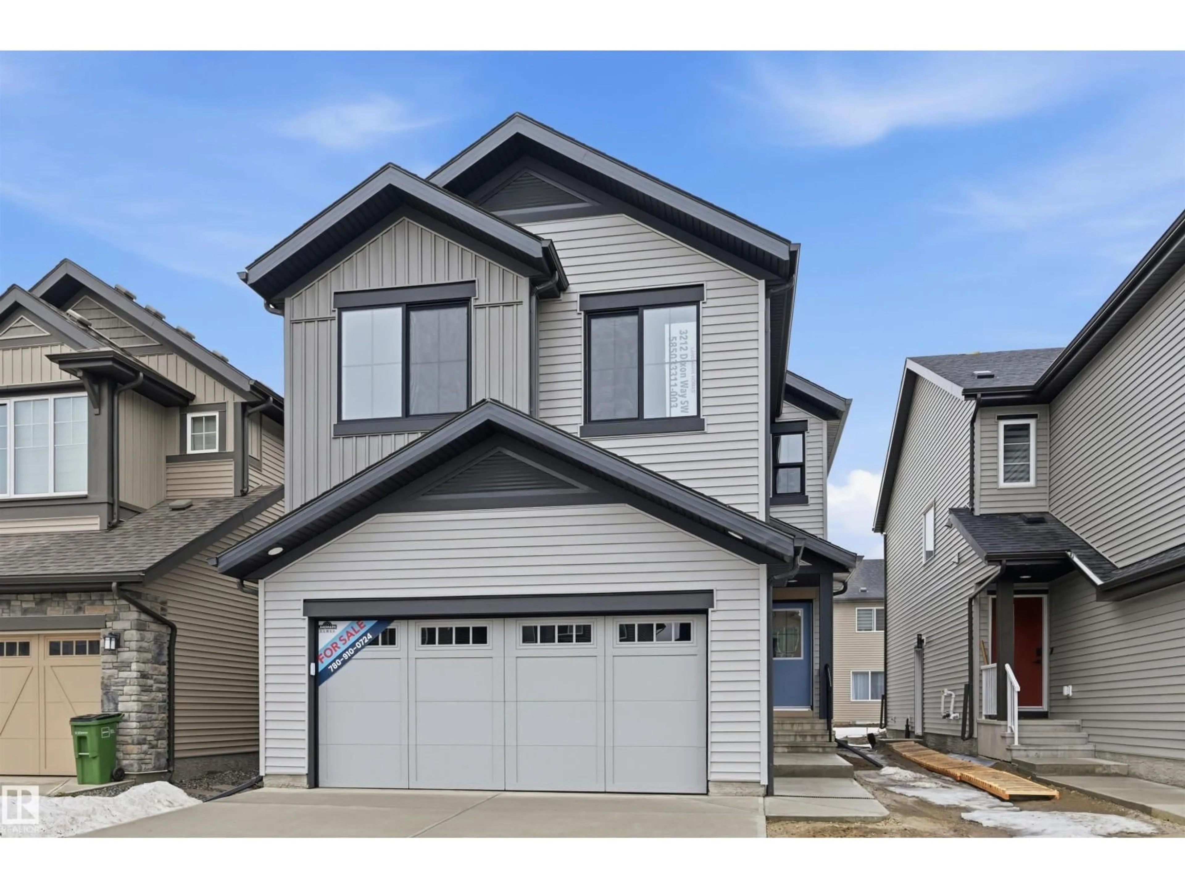Home with vinyl exterior material, street for 3212 DIXON WY, Edmonton Alberta T6W5L3