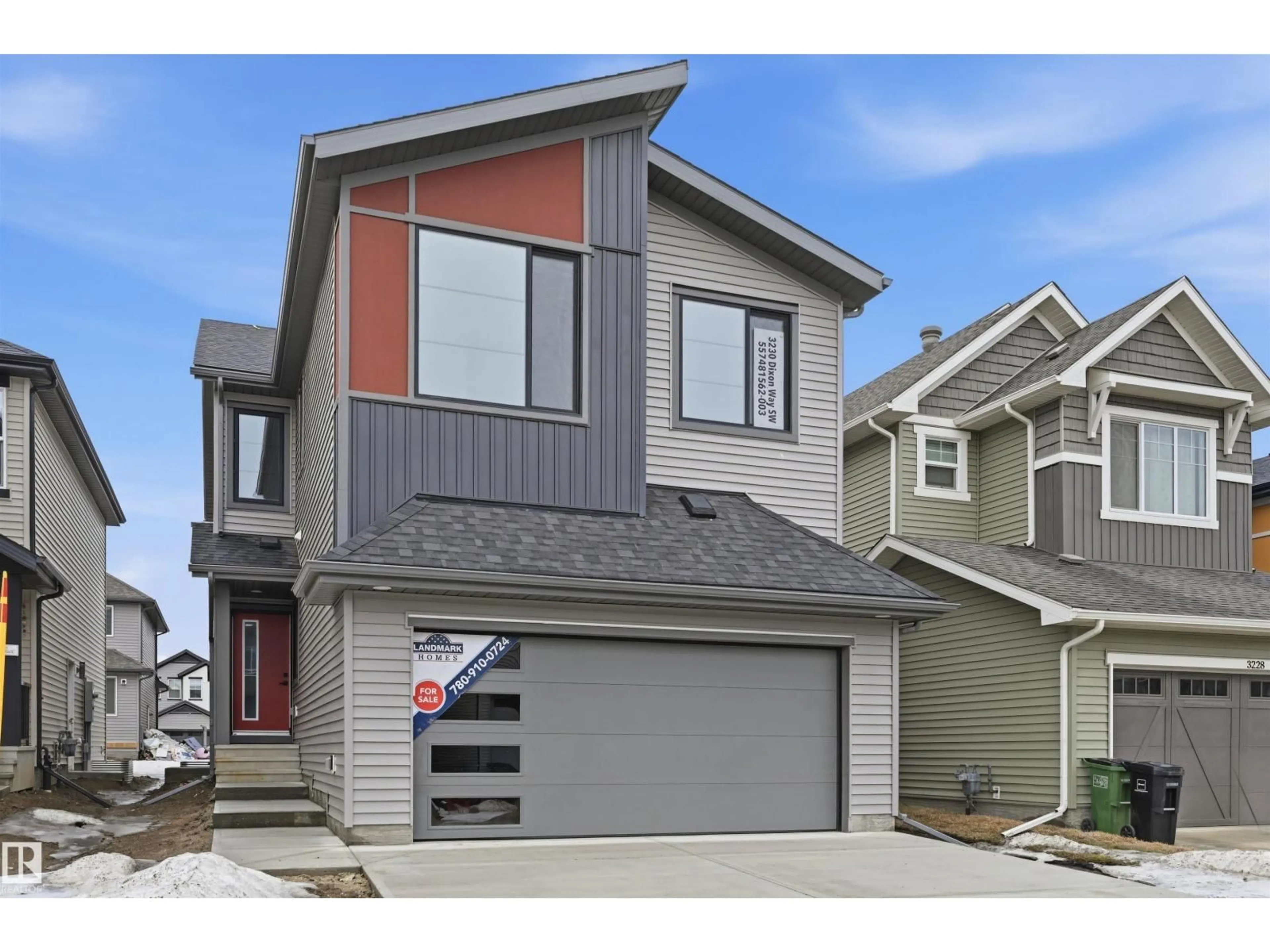 Home with vinyl exterior material, street for 3230 DIXON WY, Edmonton Alberta T6W5K9