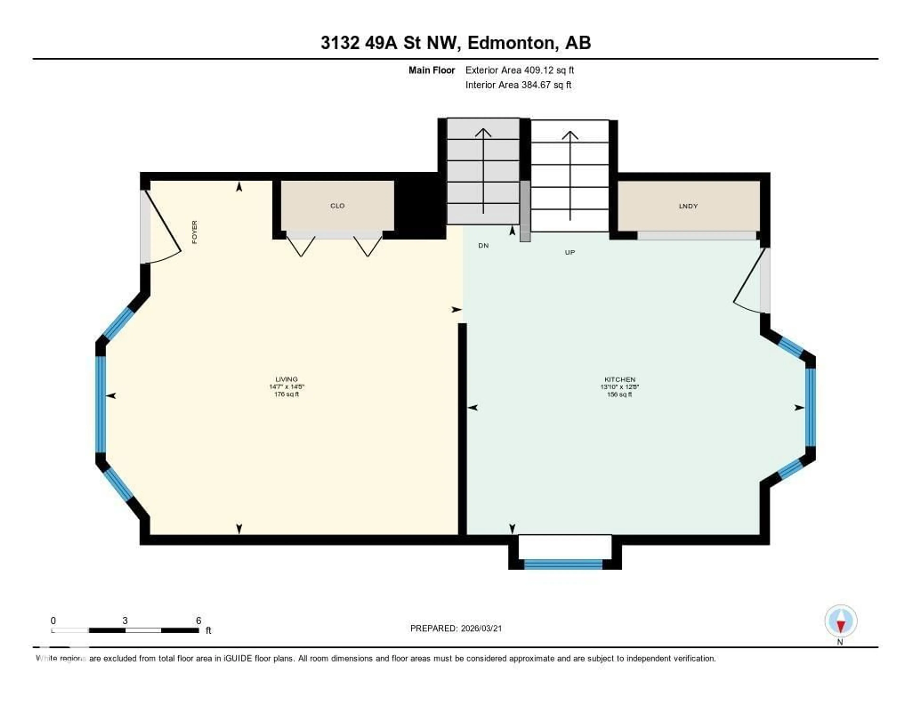 Floor plan for 3132 49A ST, Edmonton Alberta T6L4Y6