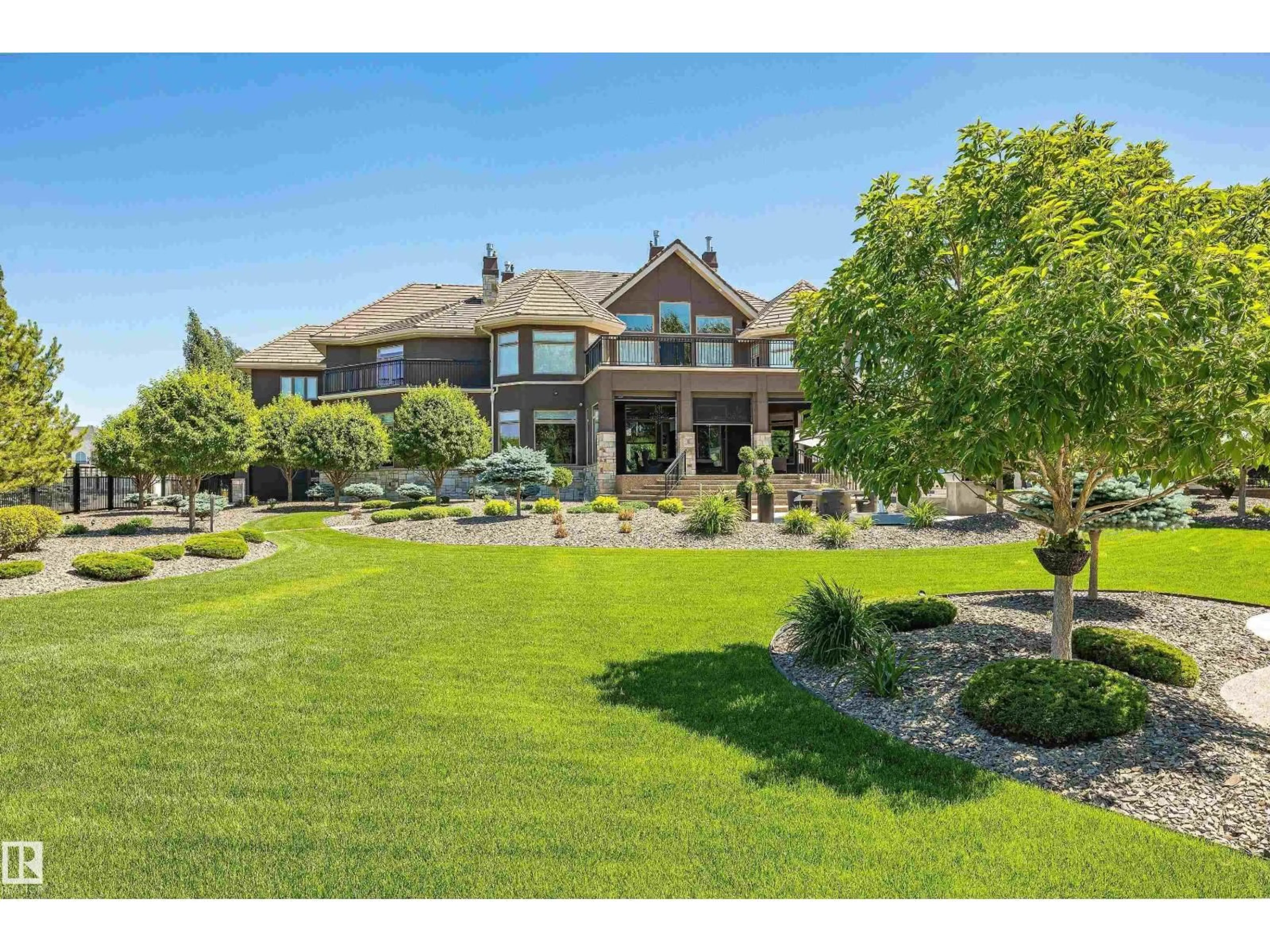 A pic from outside/outdoor area/front of a property/back of a property/a pic from drone, water/lake/river/ocean view for 16 WINDERMERE DR, Edmonton Alberta T6W0S2