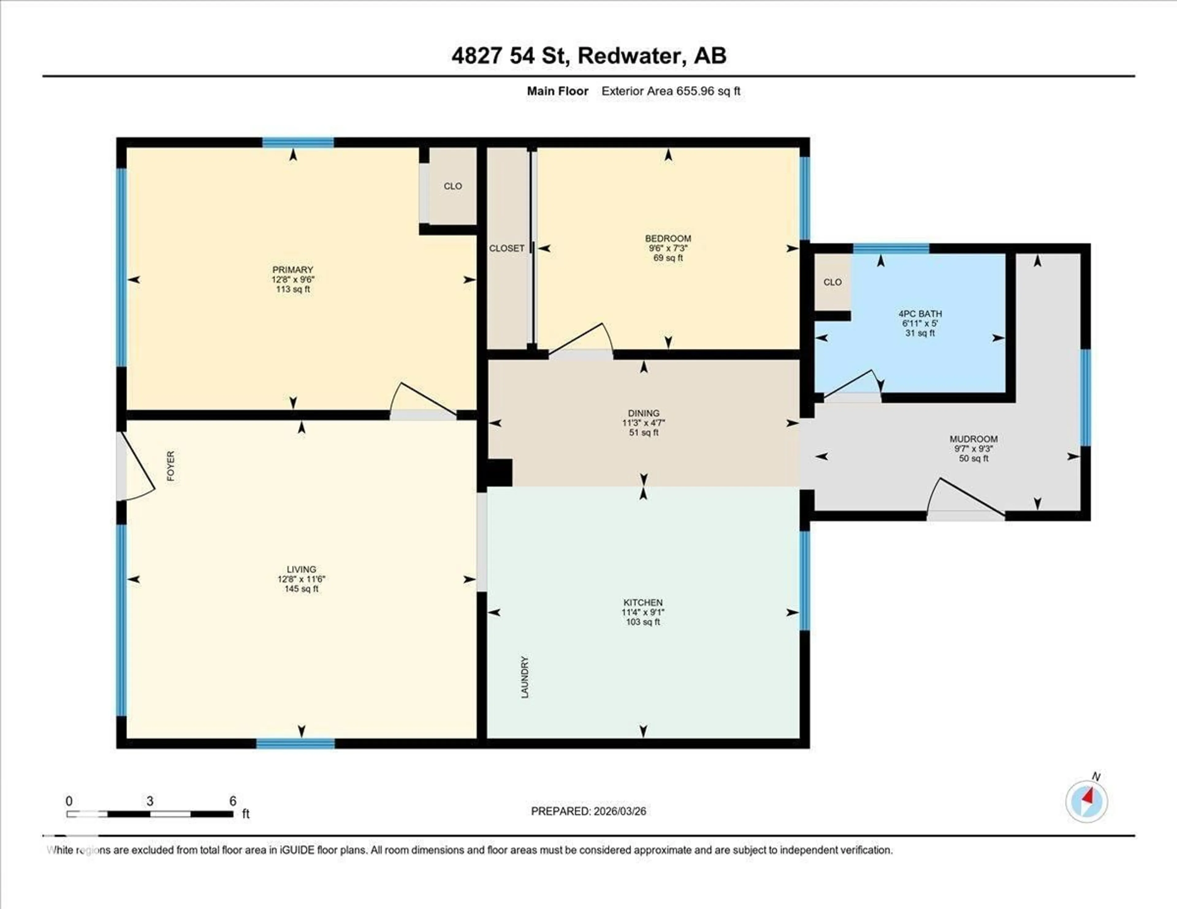 Floor plan for 4827 54 ST, Redwater Alberta T0A2W0