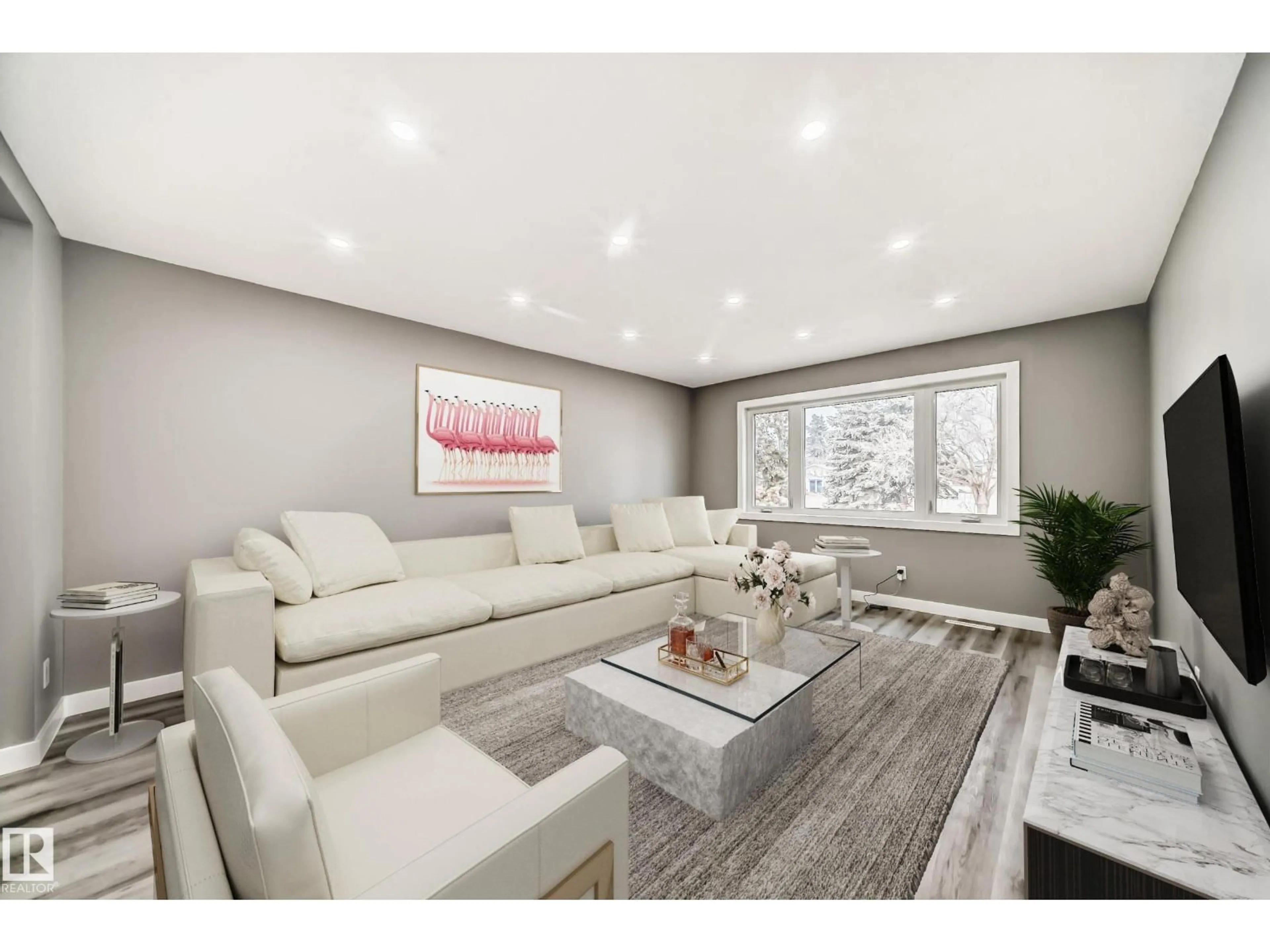 Living room with furniture, unknown for NW - 7011 135A AV, Edmonton Alberta T5C2H7