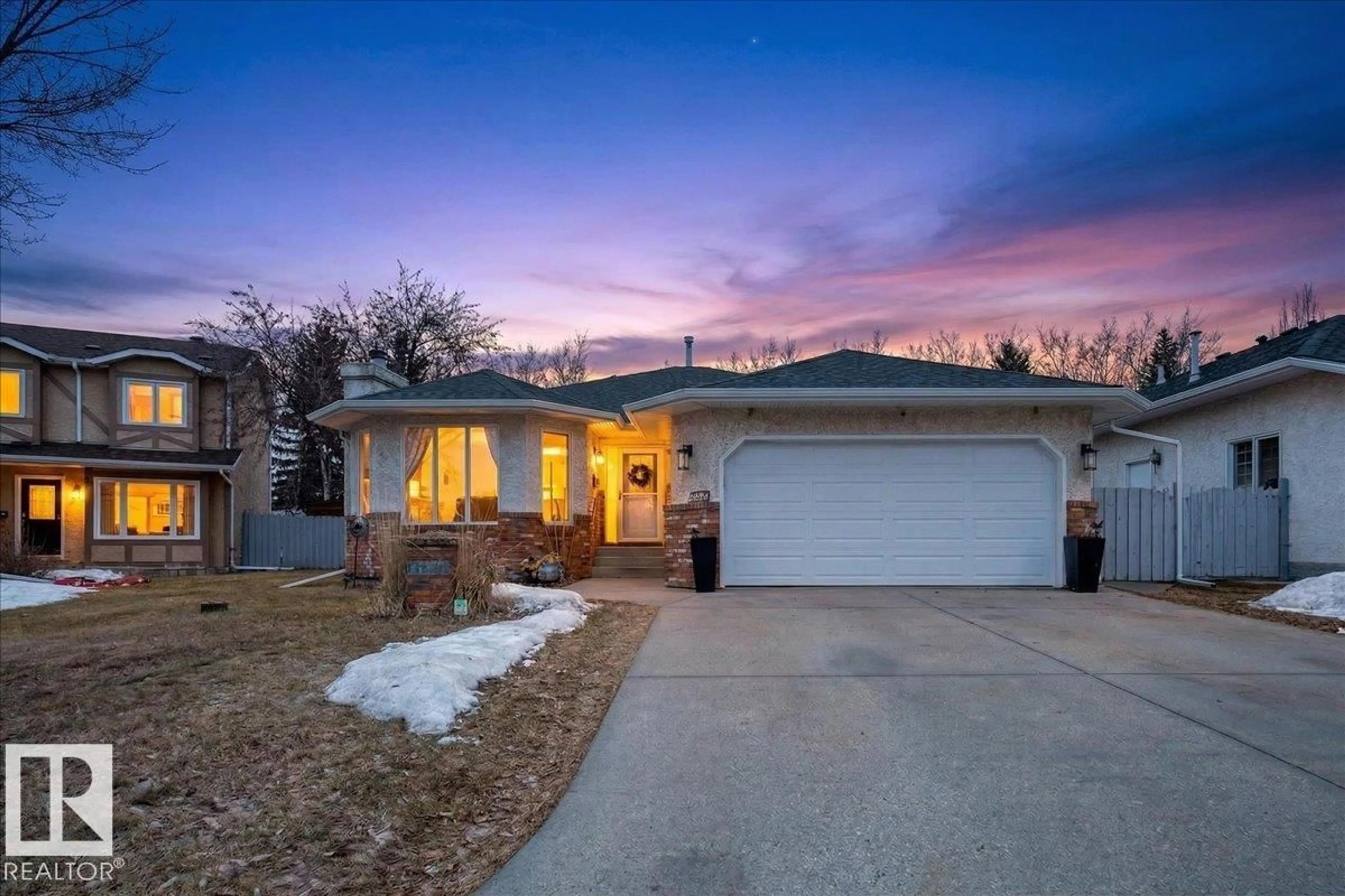 Home with brick exterior material, street for 18544 53A AV, Edmonton Alberta T6M2G2