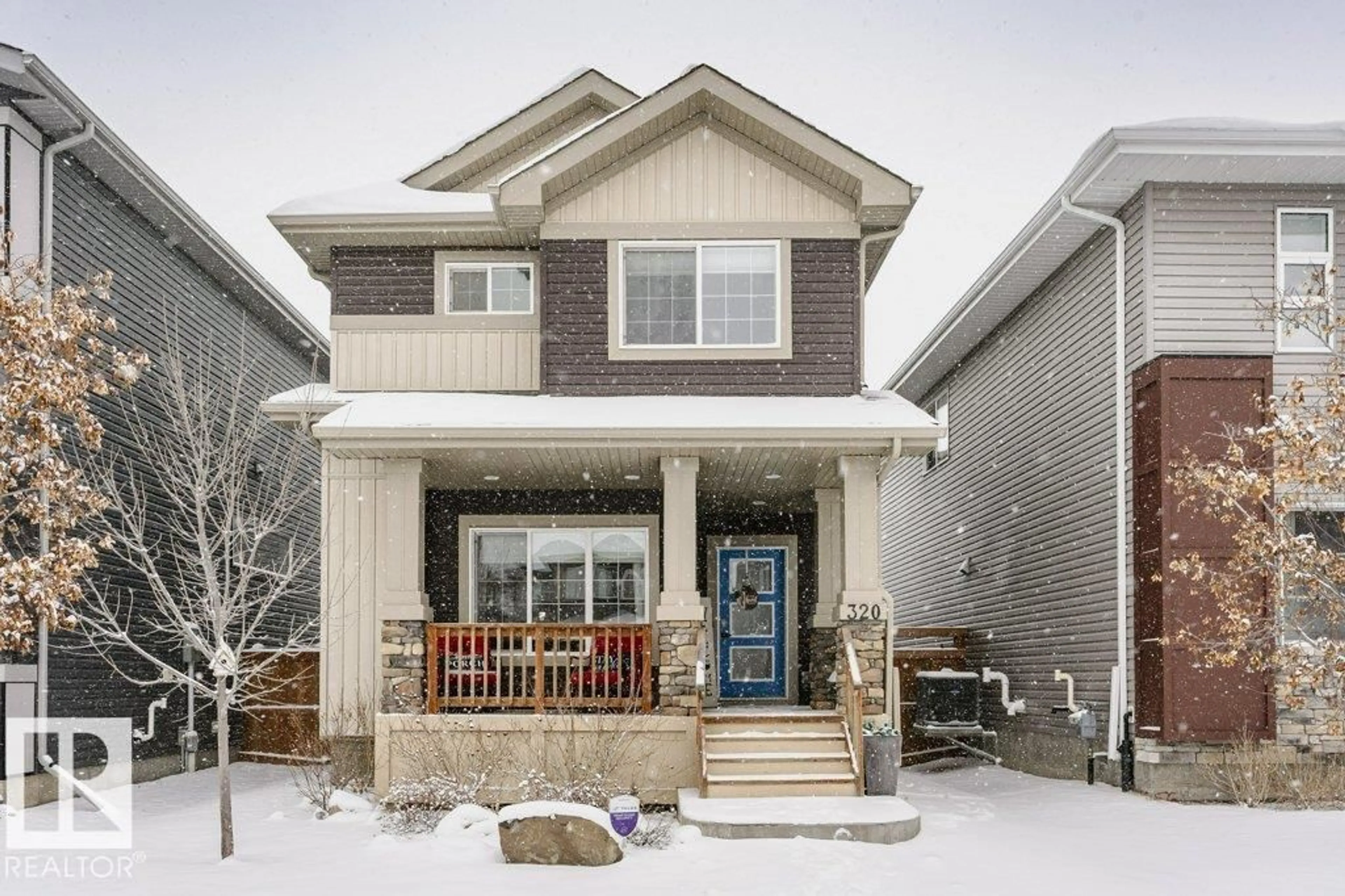 Home with vinyl exterior material, street for 320 BALSAM LI, Leduc Alberta T9E1L4