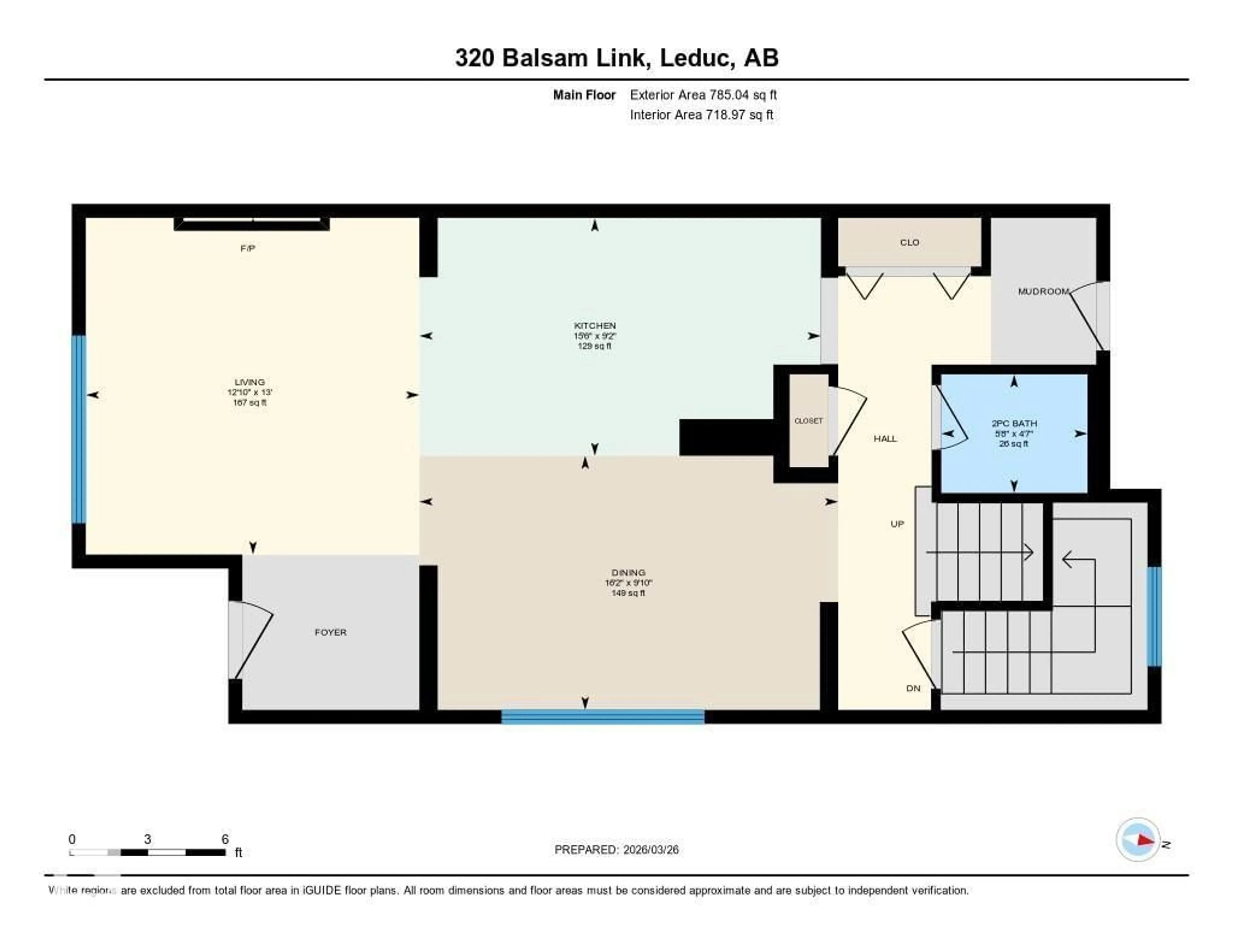 Floor plan for 320 BALSAM LI, Leduc Alberta T9E1L4