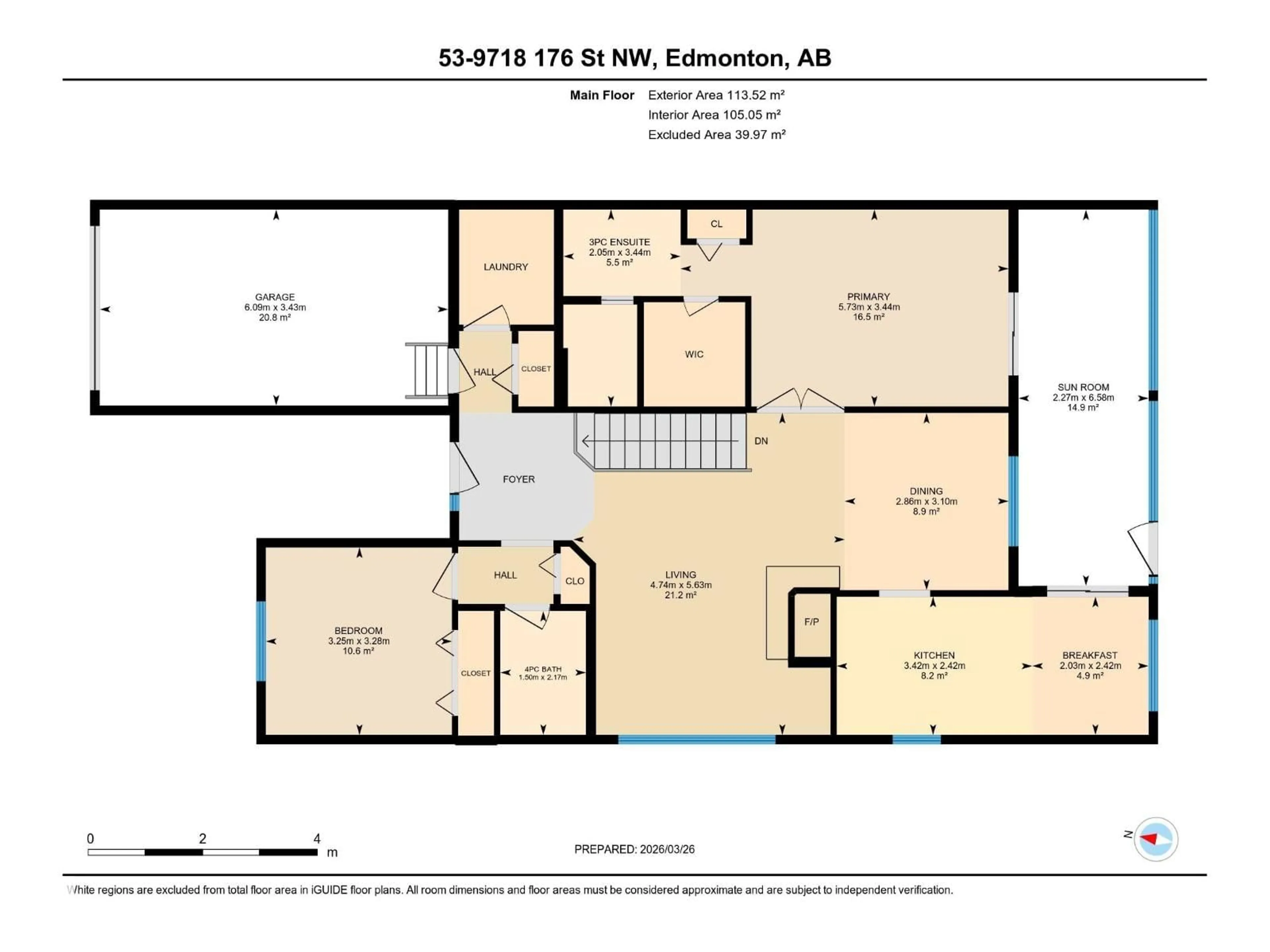 Floor plan for NW - 53 176 ST, Edmonton Alberta T5T6B8