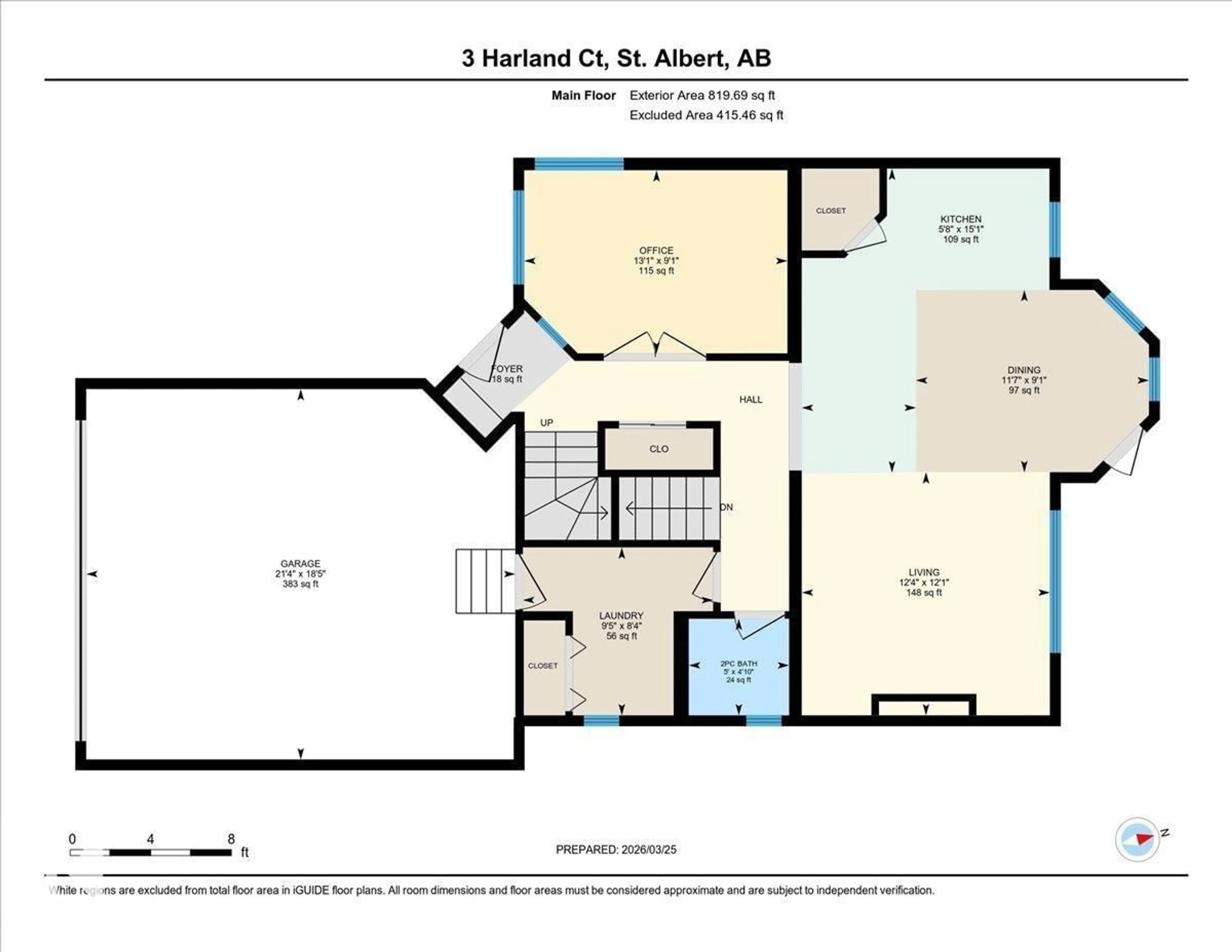 Floor plan for 3 HARLAND, St. Albert Alberta T8N6V2