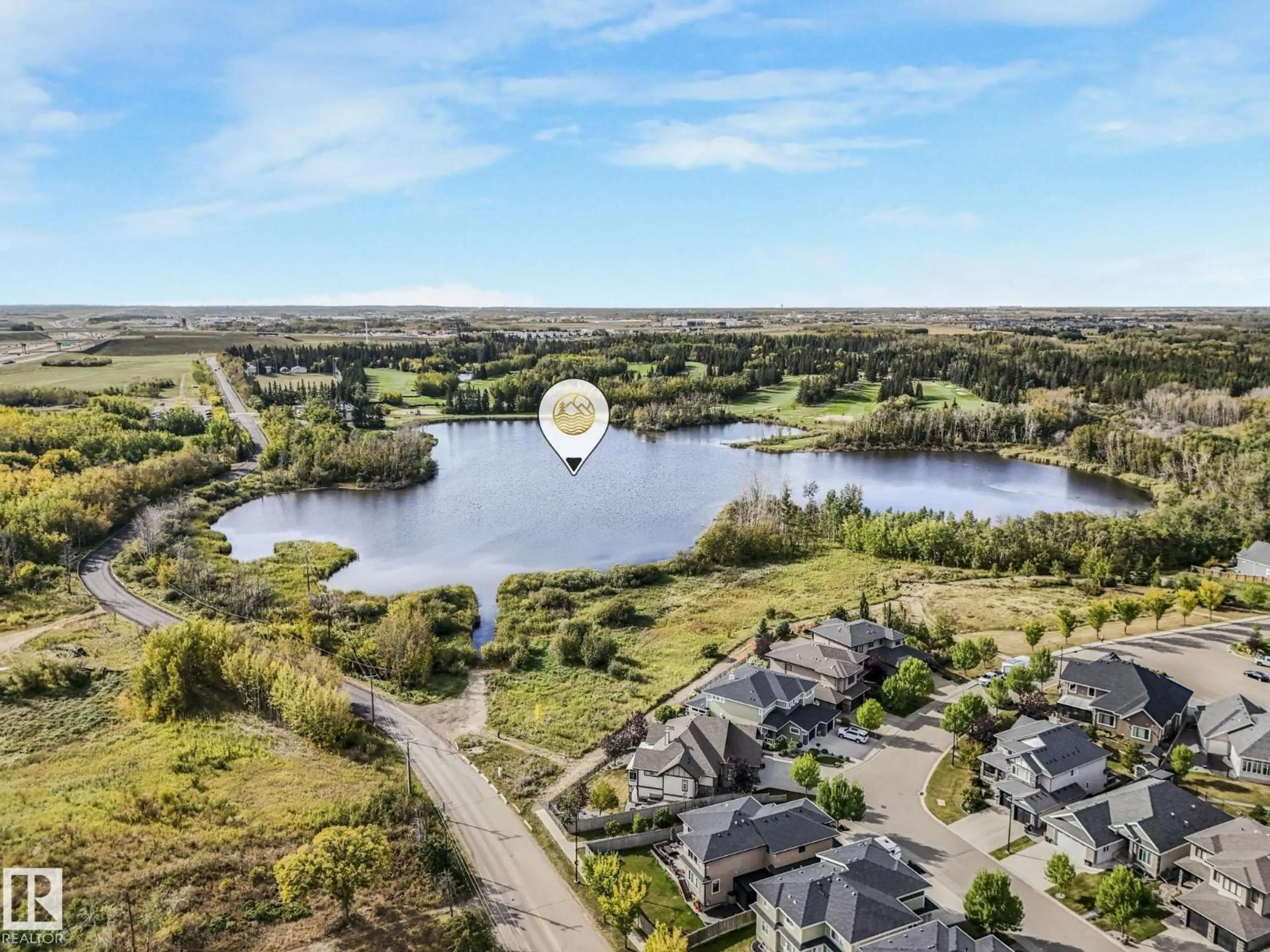A pic from outside/outdoor area/front of a property/back of a property/a pic from drone, water/lake/river/ocean view for 3140 MAGPIE WY, Edmonton Alberta T5S0E1