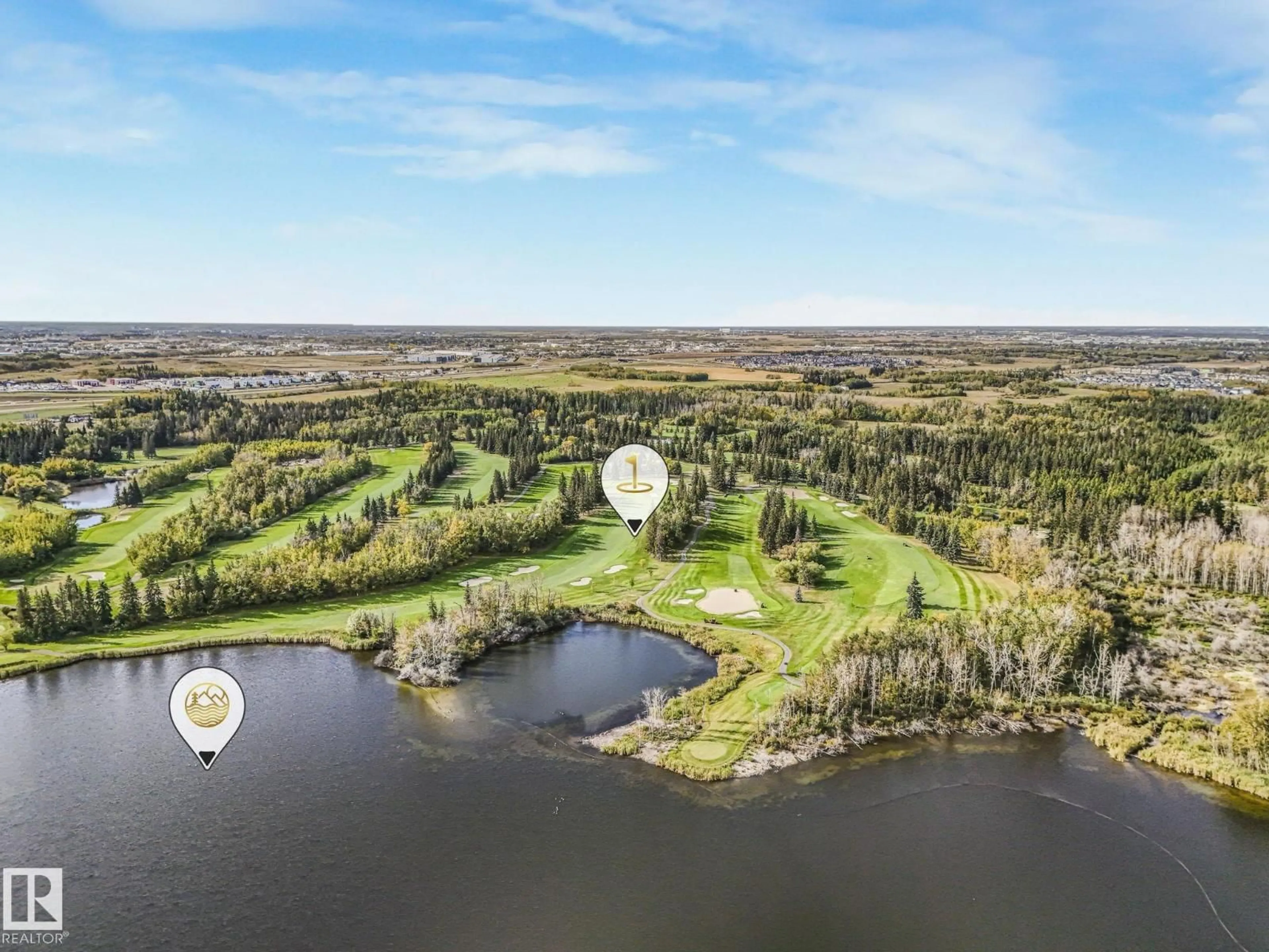 A pic from outside/outdoor area/front of a property/back of a property/a pic from drone, water/lake/river/ocean view for 3140 MAGPIE WY, Edmonton Alberta T5S0E1
