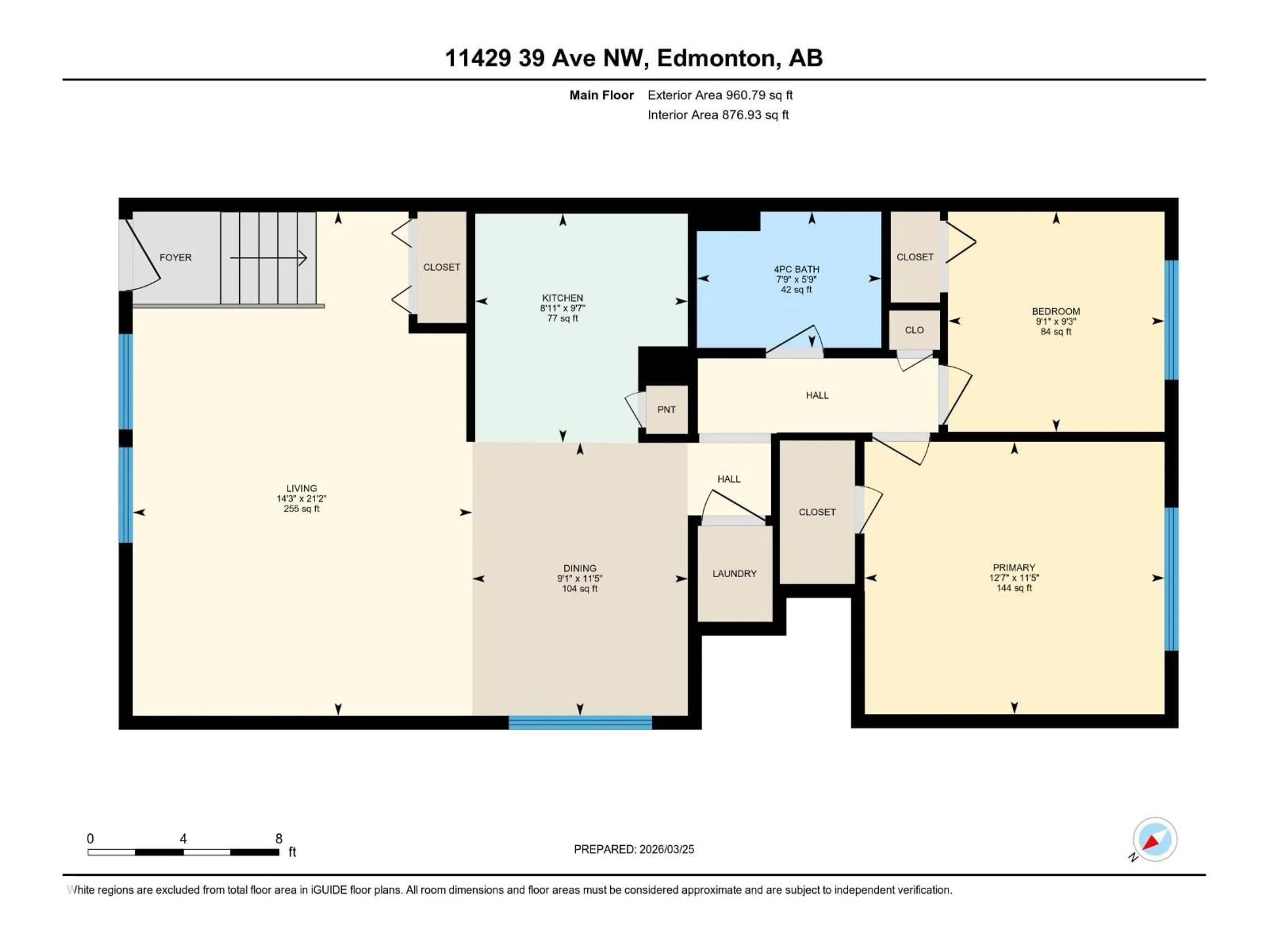 Floor plan for 11429 39 AV, Edmonton Alberta T6J0M5