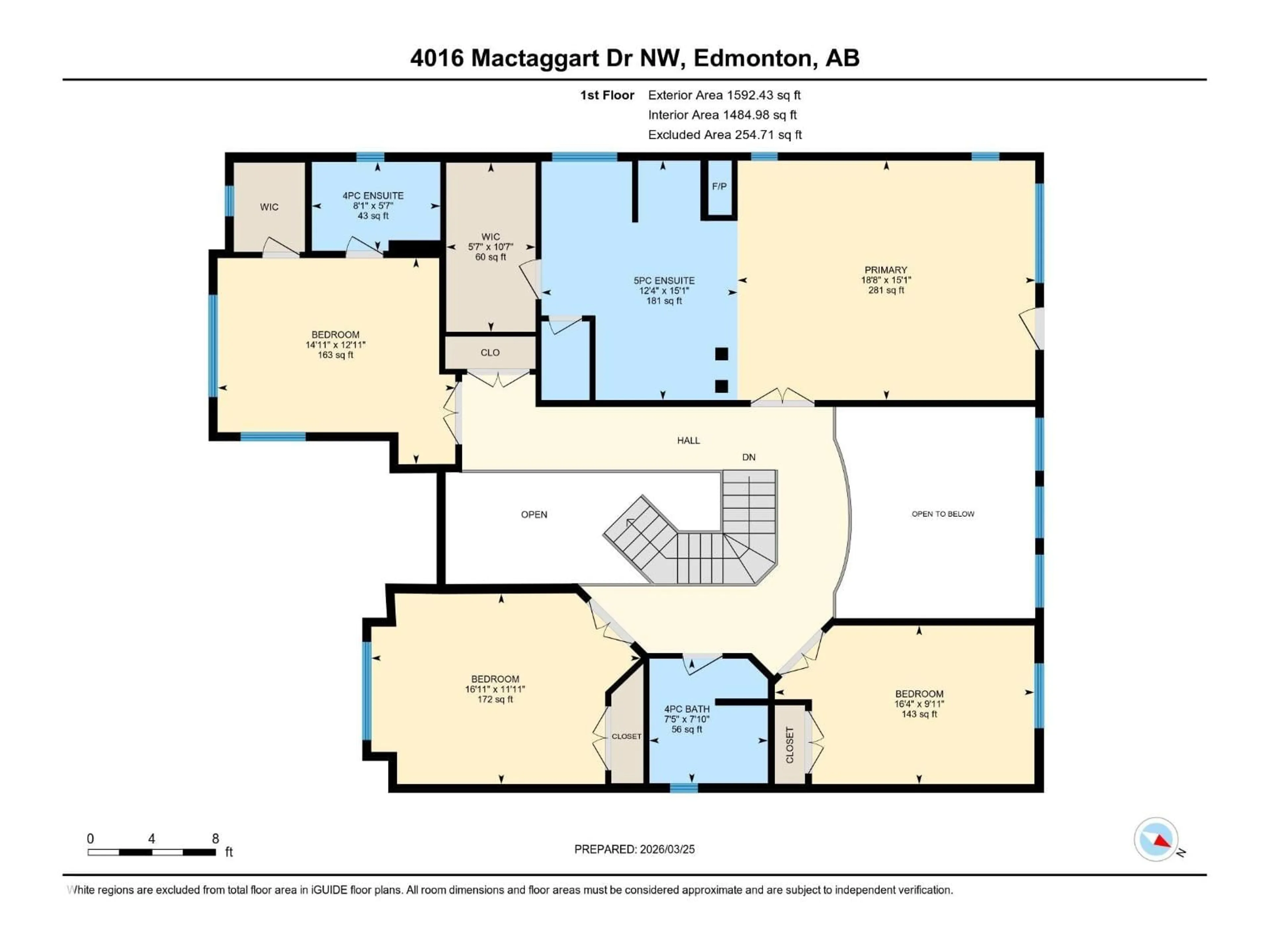 Floor plan for 4016 MACTAGGART DR, Edmonton Alberta T6R0J3